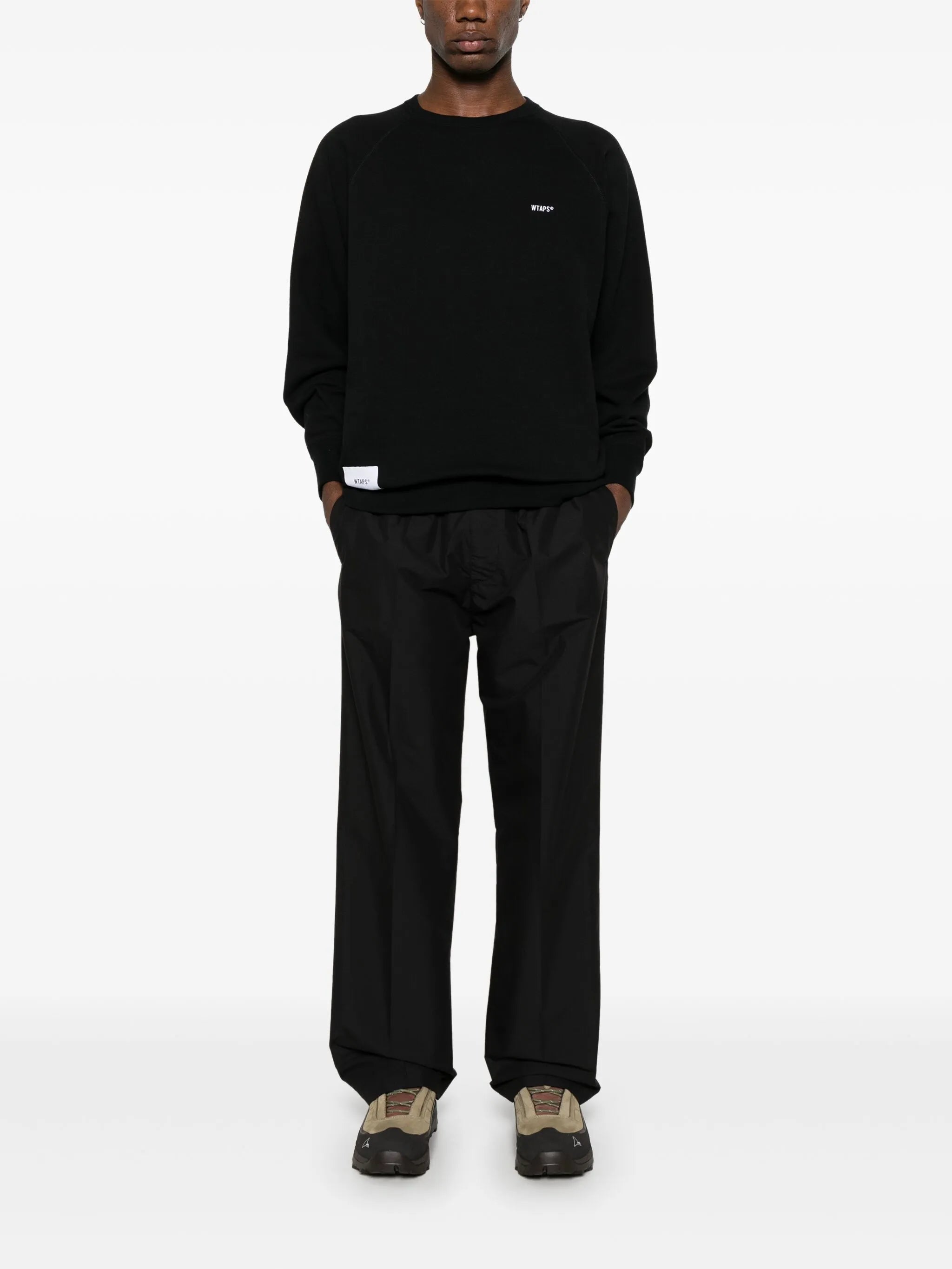 embroidered-logo sweatshirt
