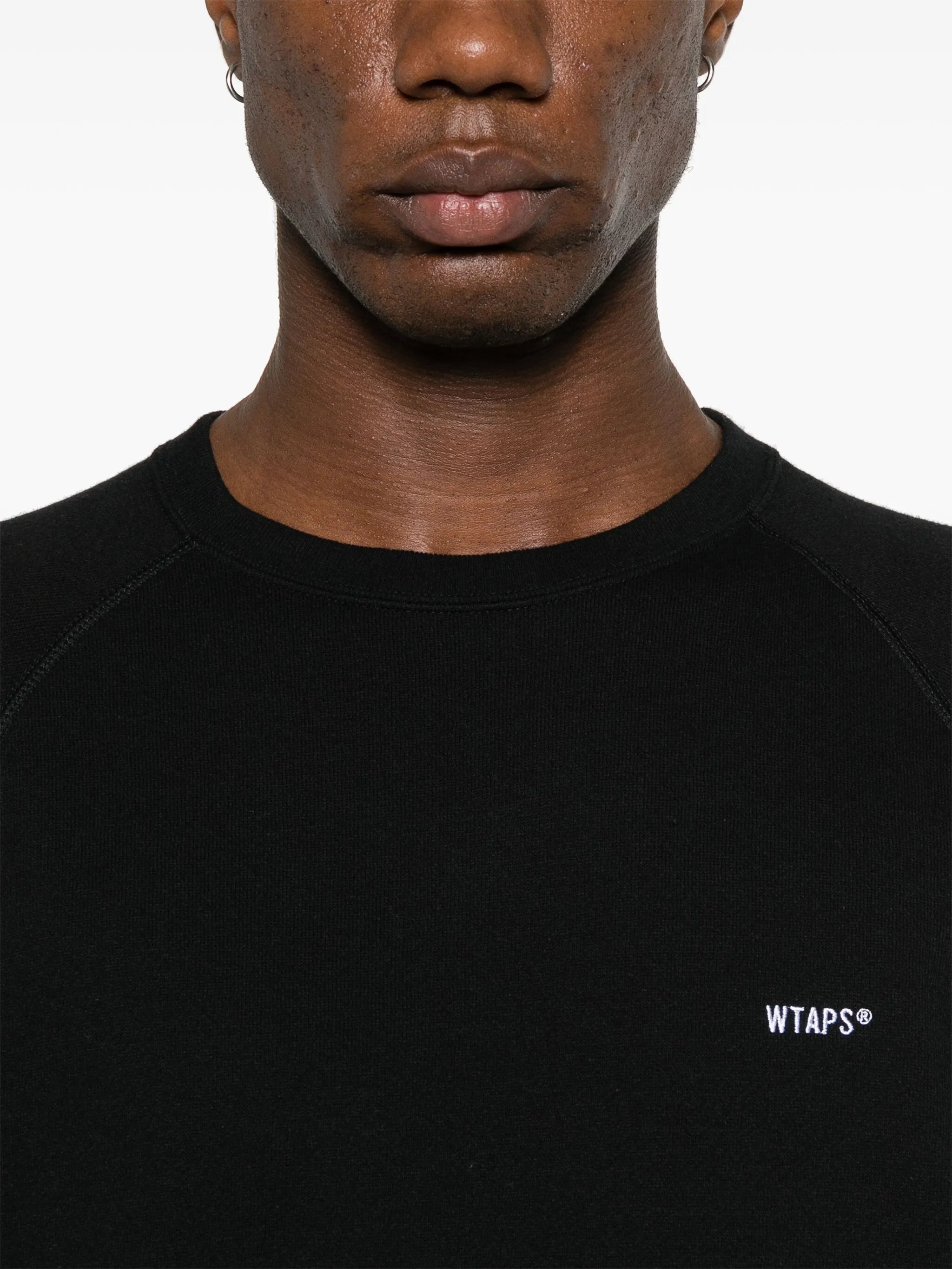 embroidered-logo sweatshirt