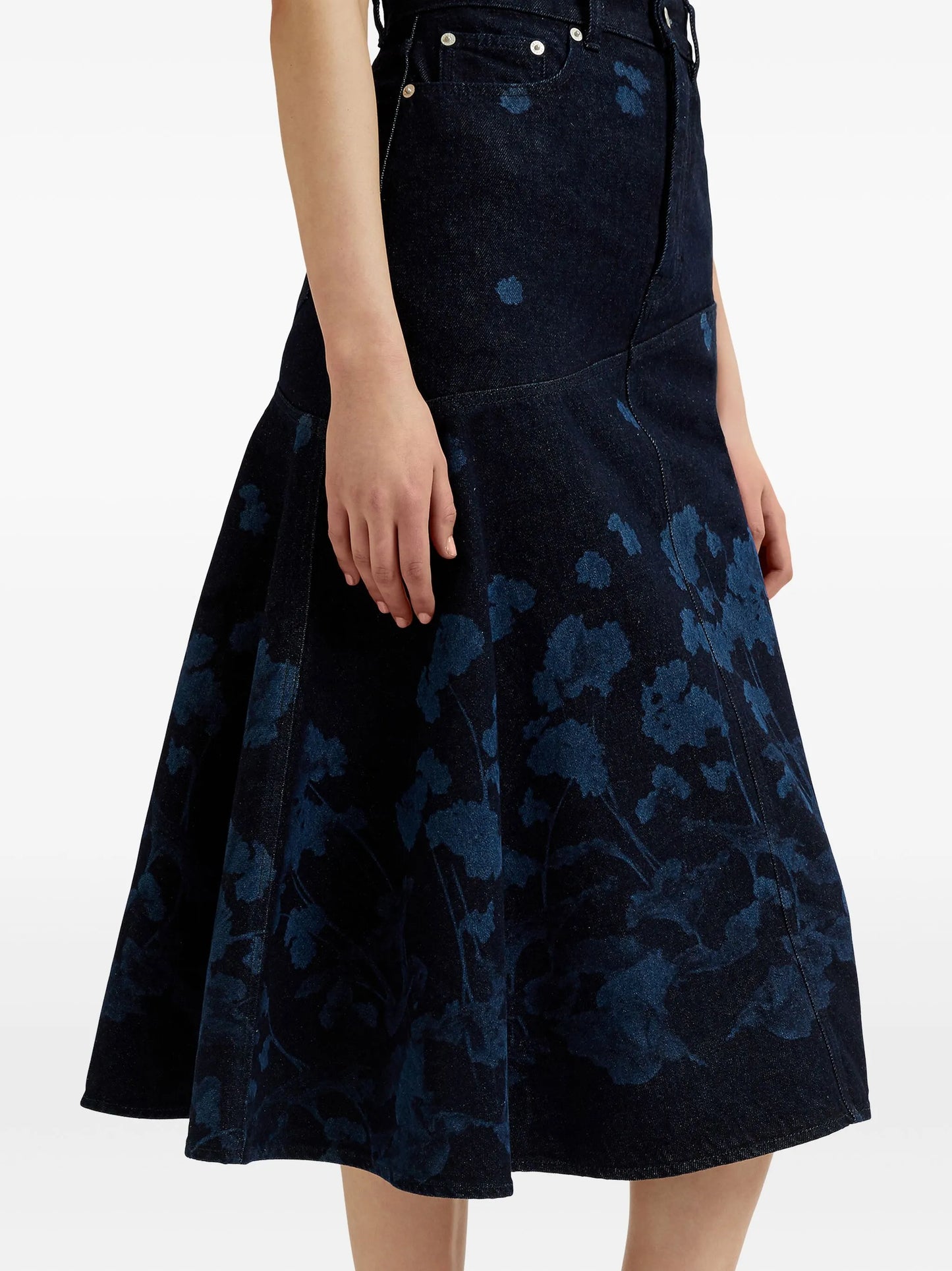 draped midi skirt