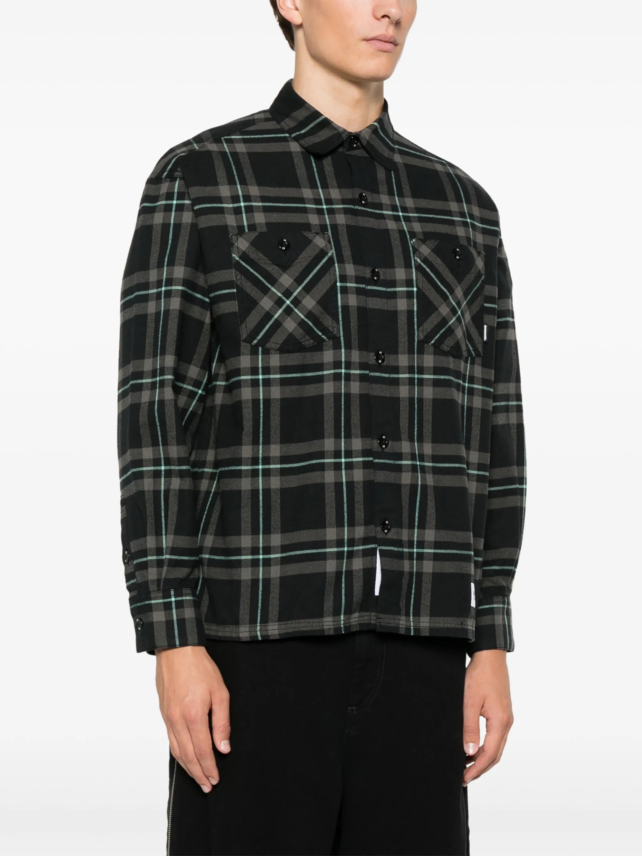 tartan-check shirt