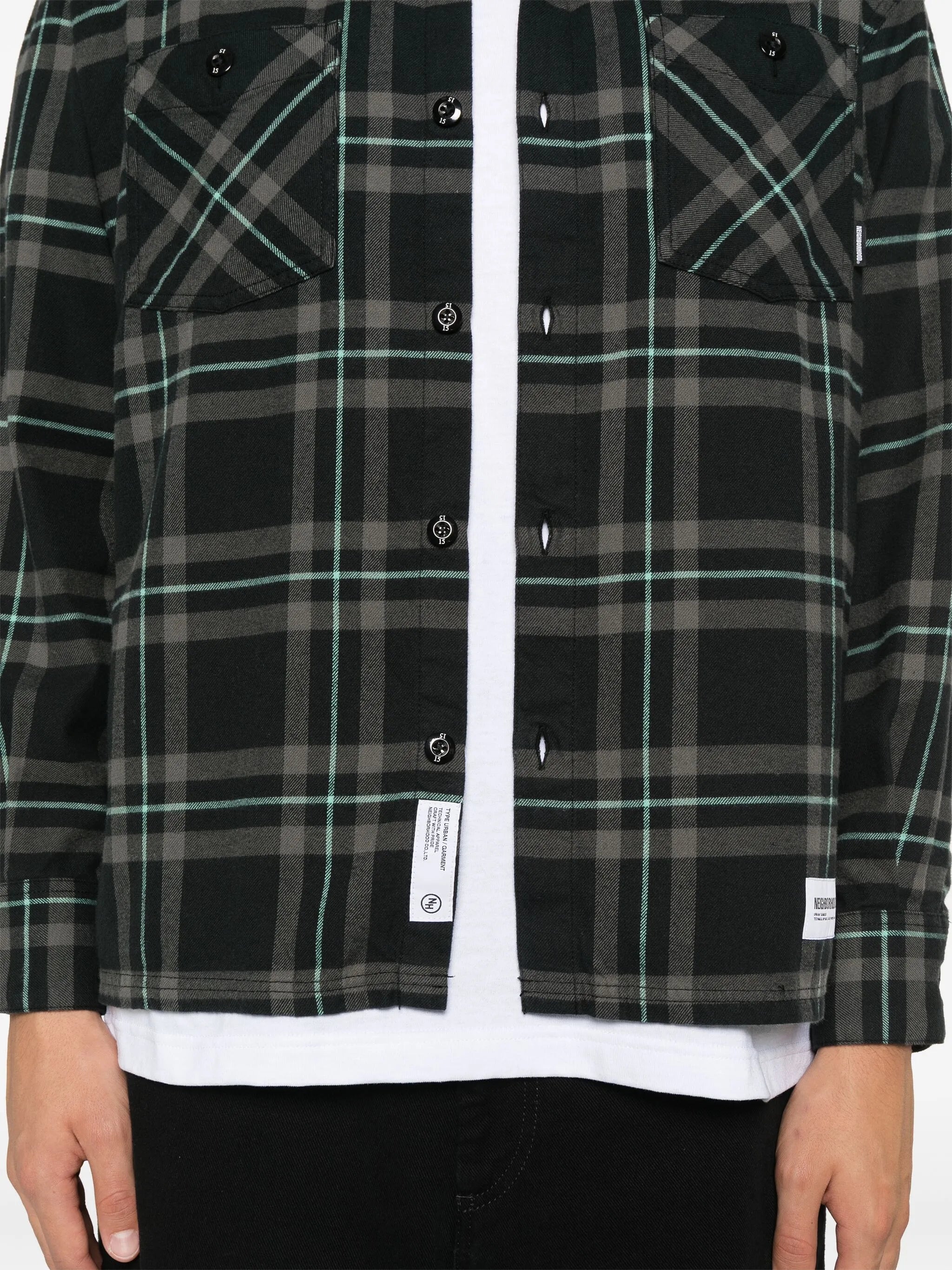 tartan-check shirt