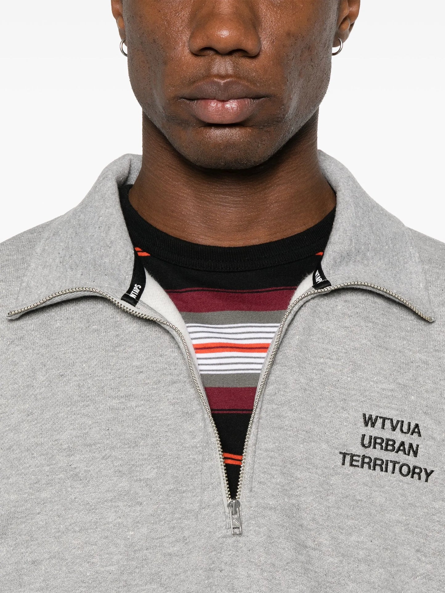 embroidered-logo sweatshirt