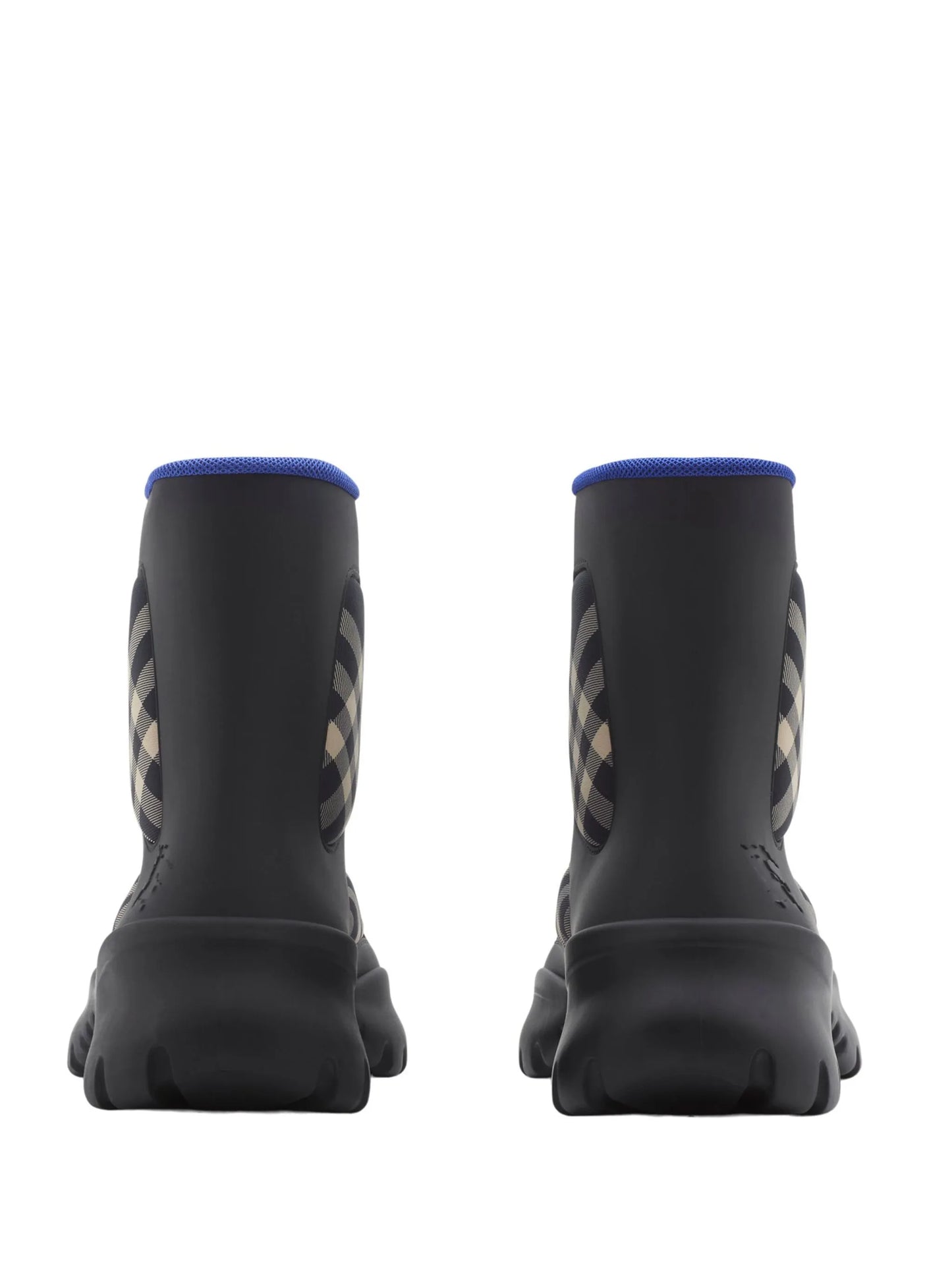 checked boots