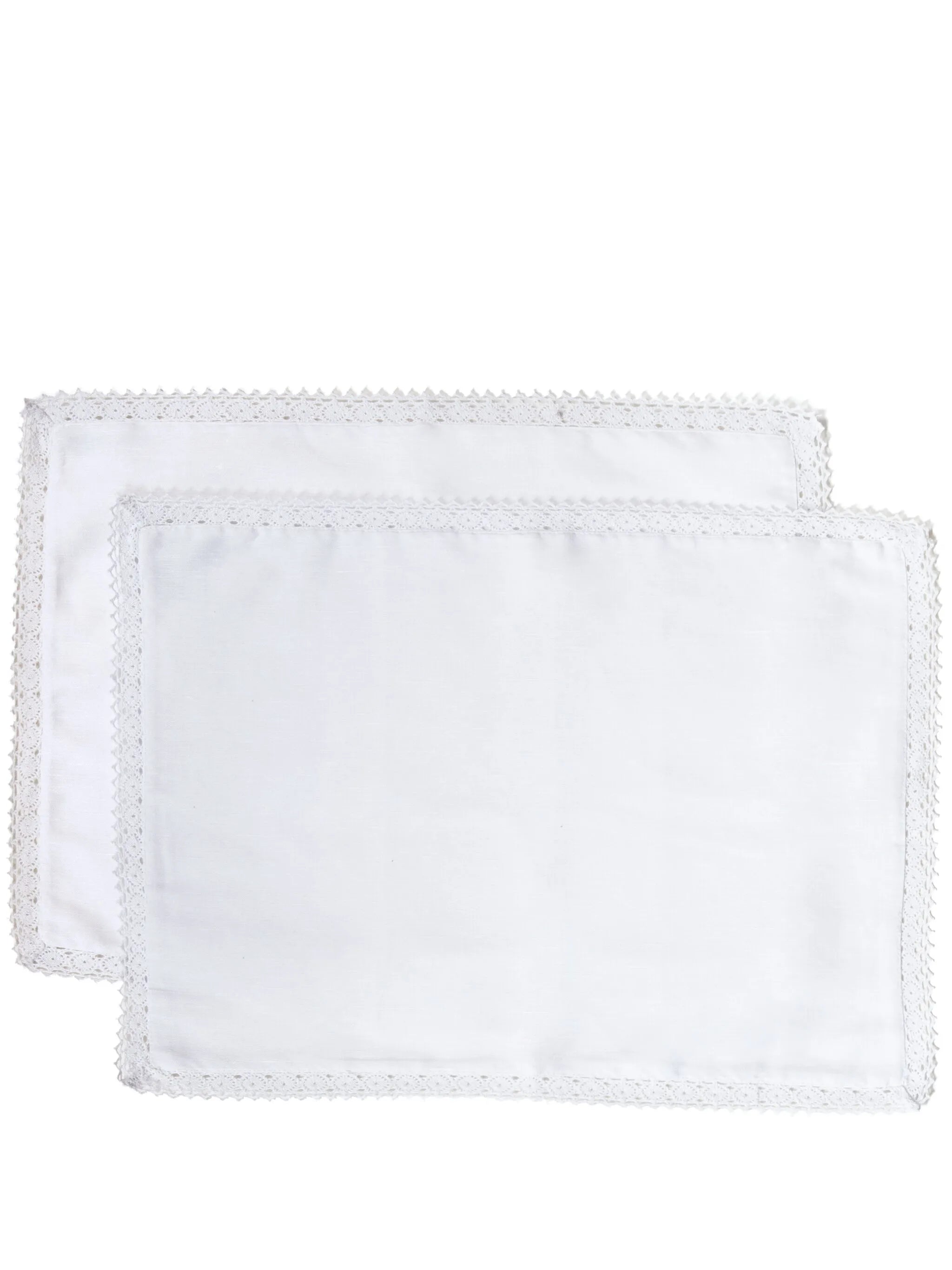 crochet trim placemats (set of two)
