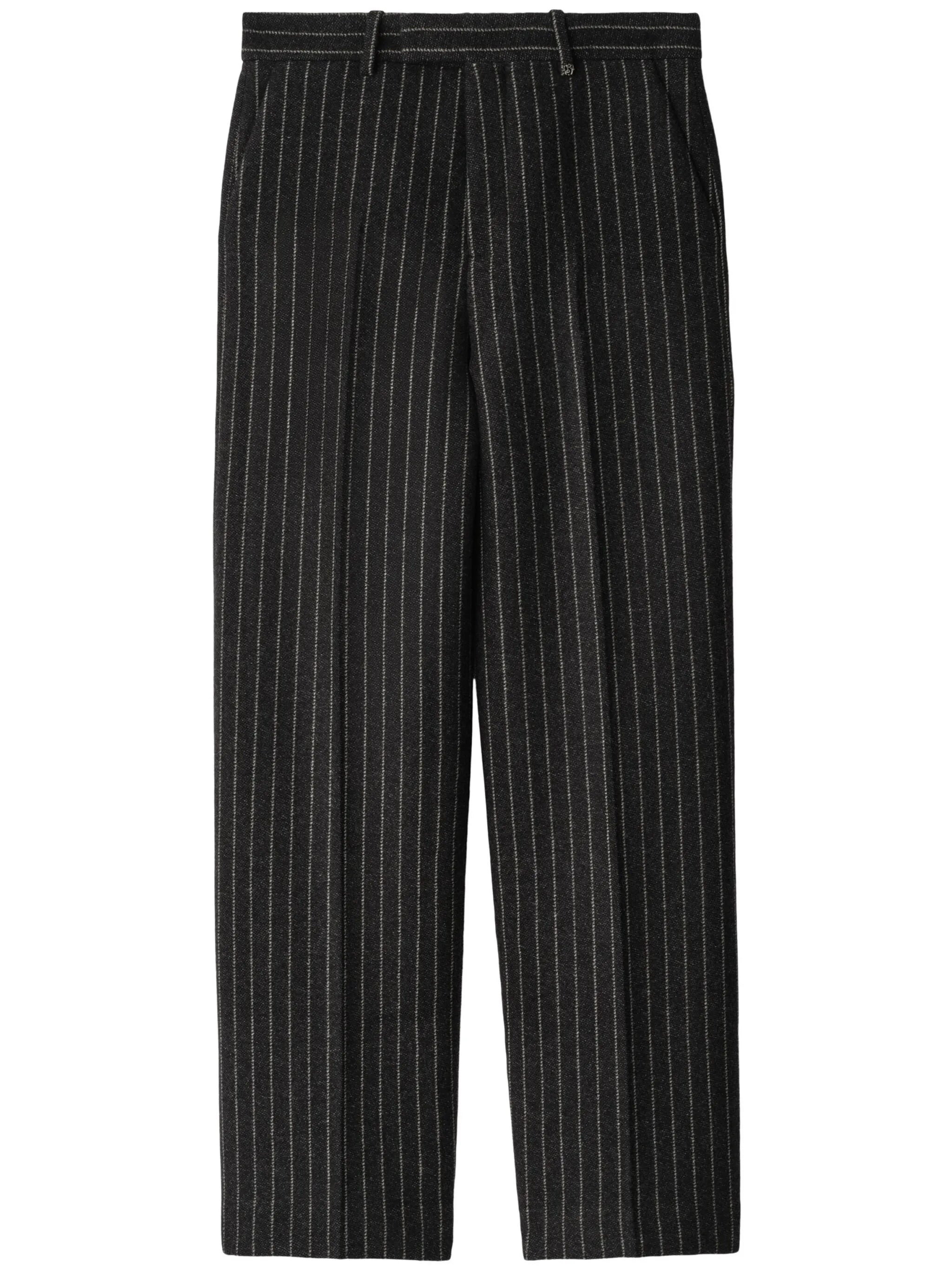 pinstripe tailored trousers