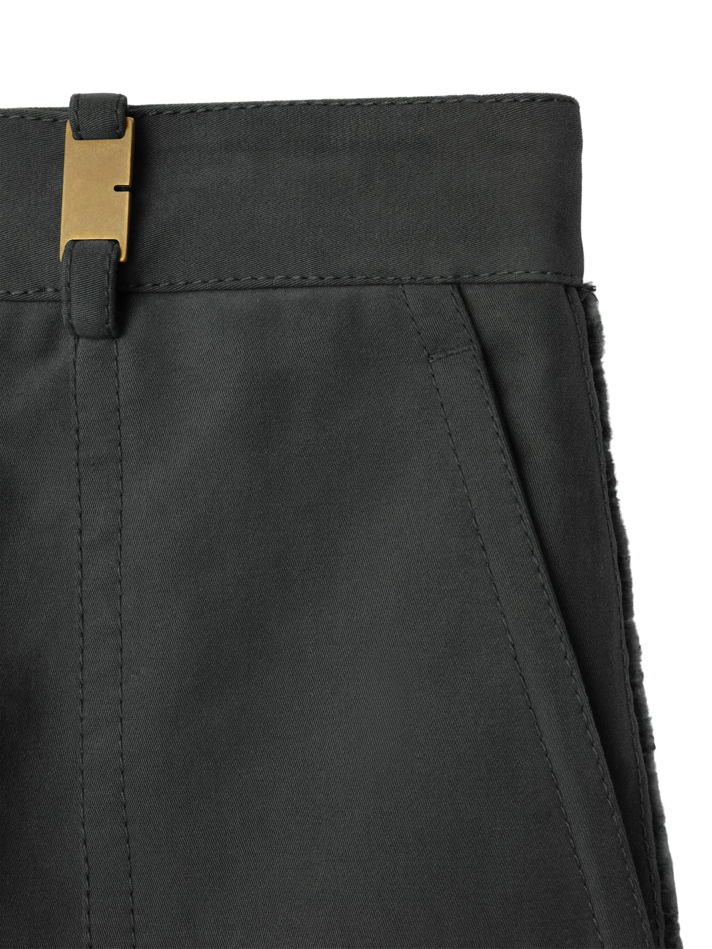 Check-trim trousers