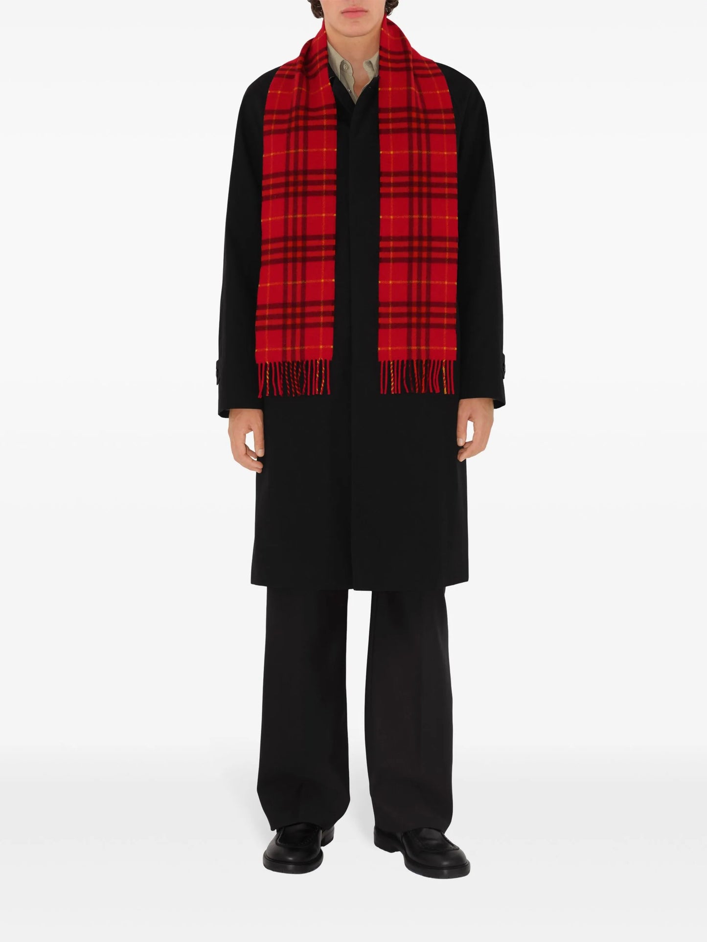 checked cashmere scarf