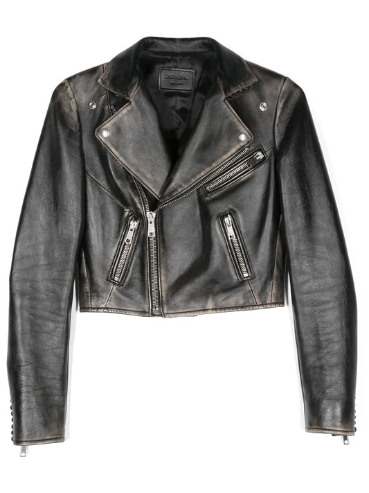 leather biker jacket