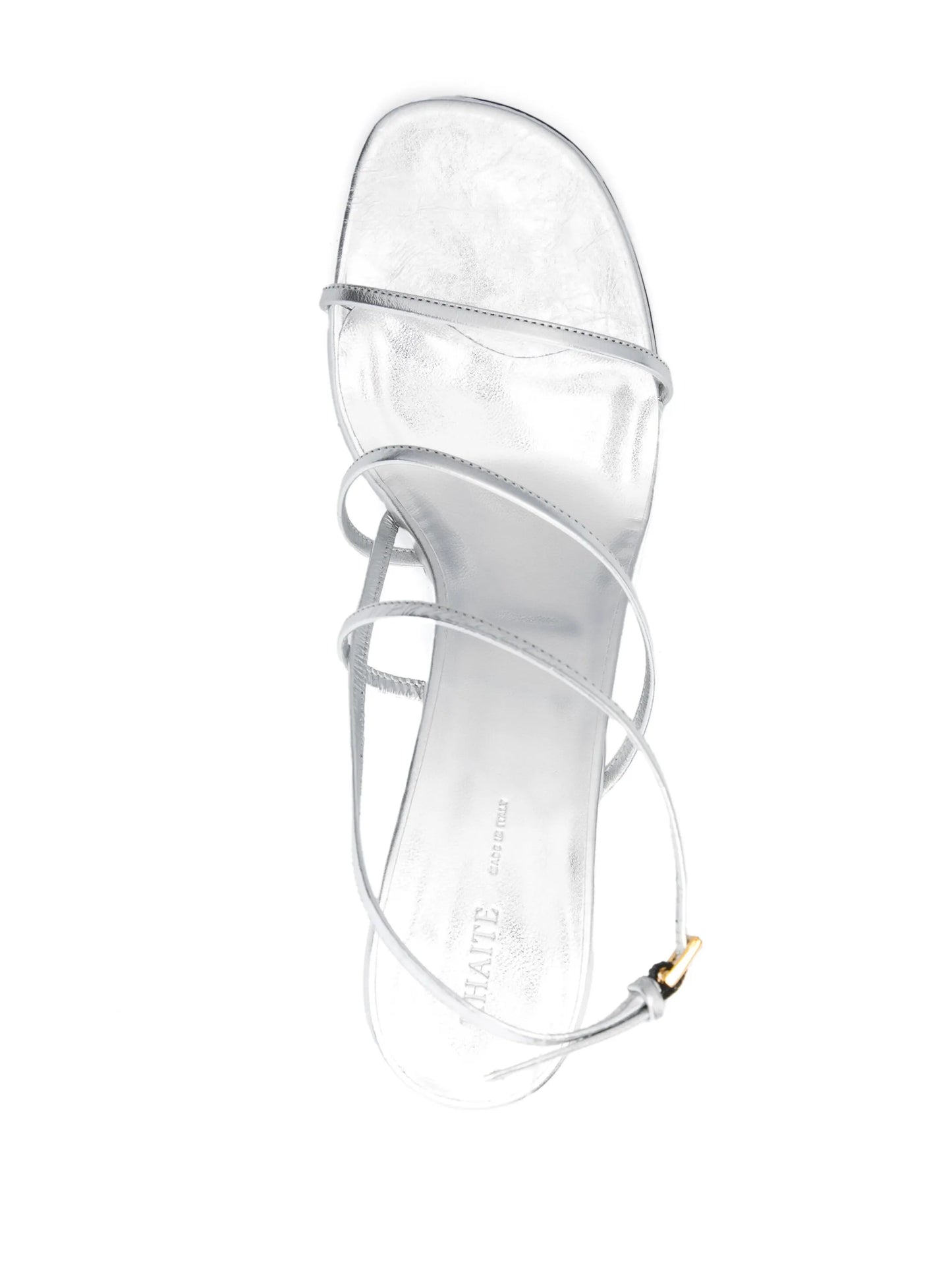 75mm metallic-effect sandals