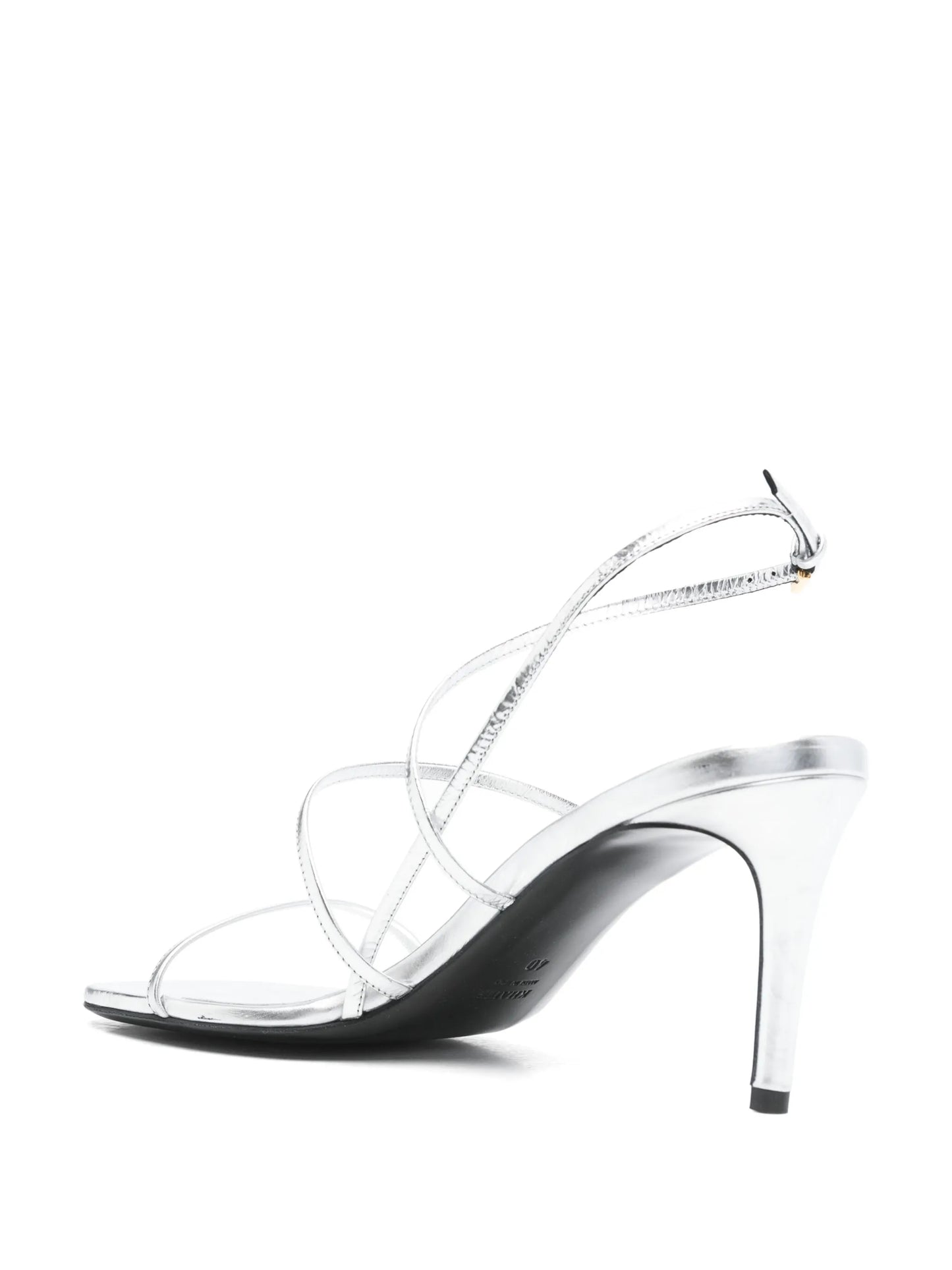 75mm metallic-effect sandals