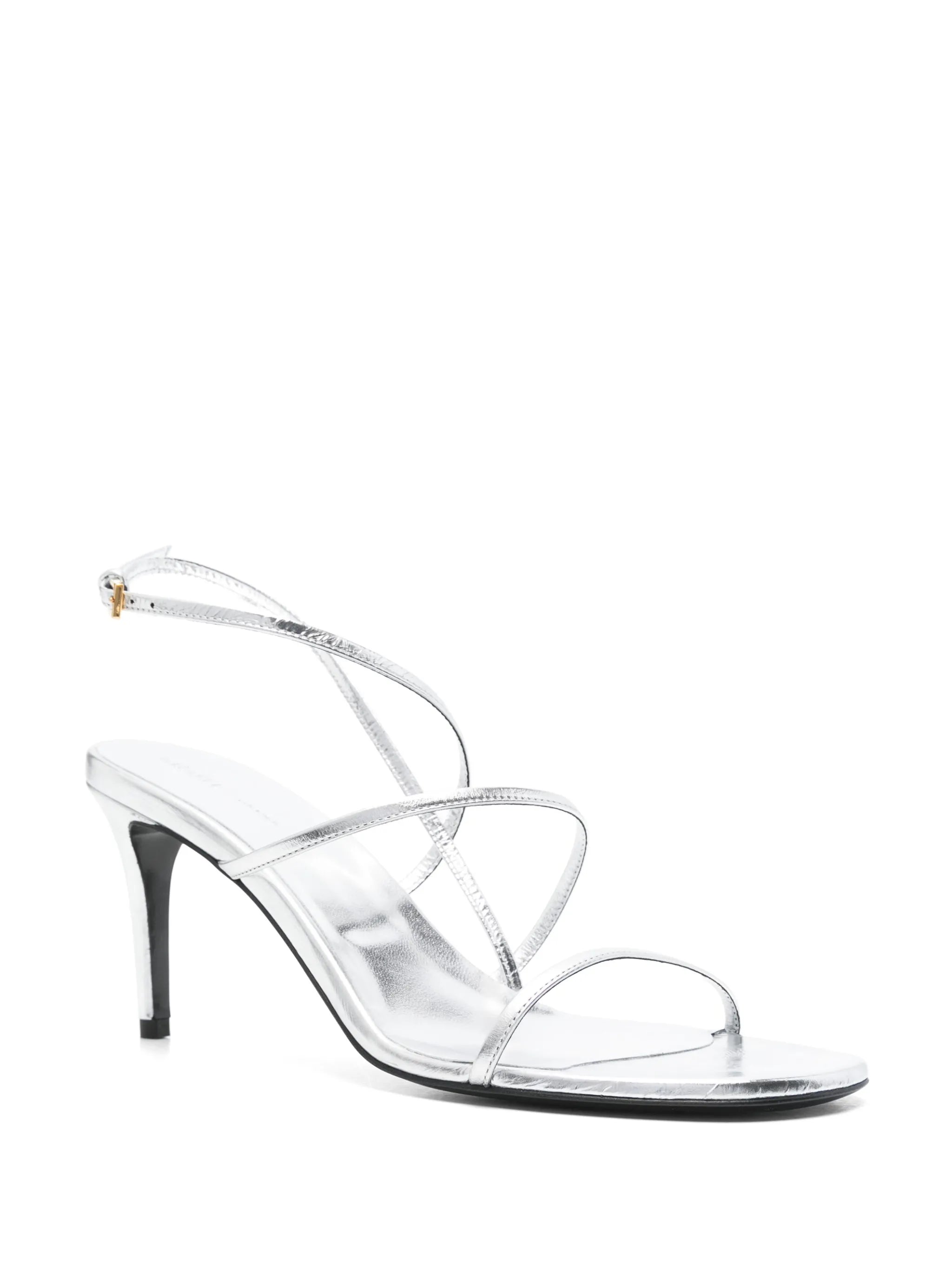 75mm metallic-effect sandals