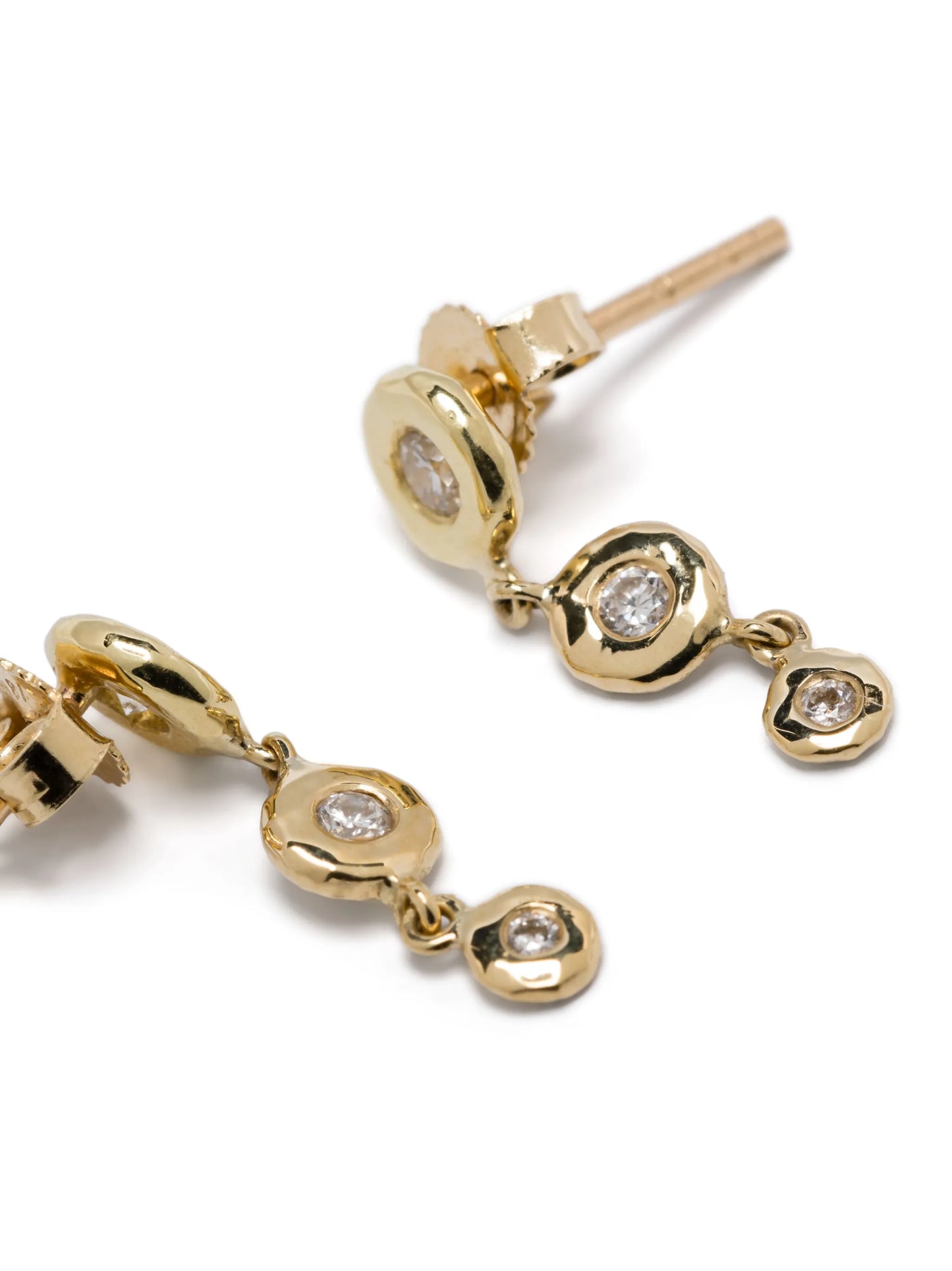 18K yellow gold Nesting Gem diamonds drop earrings