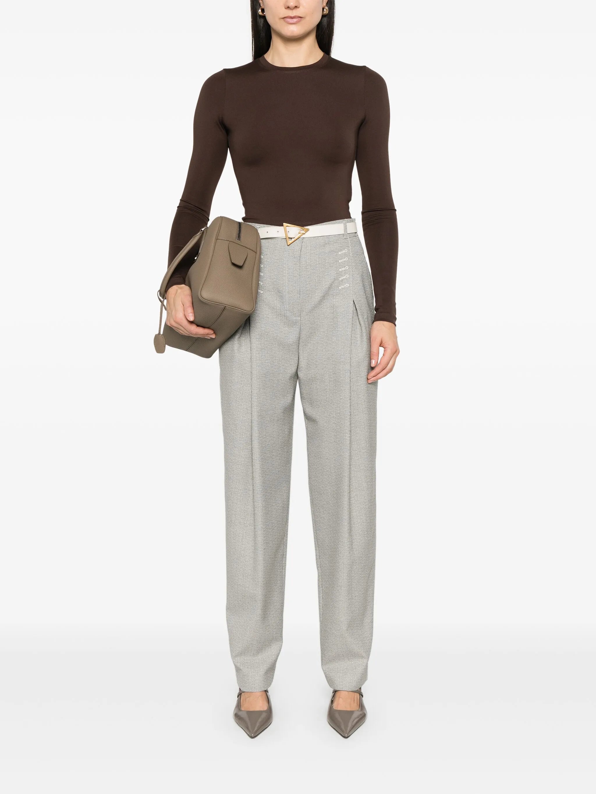 micro check trousers