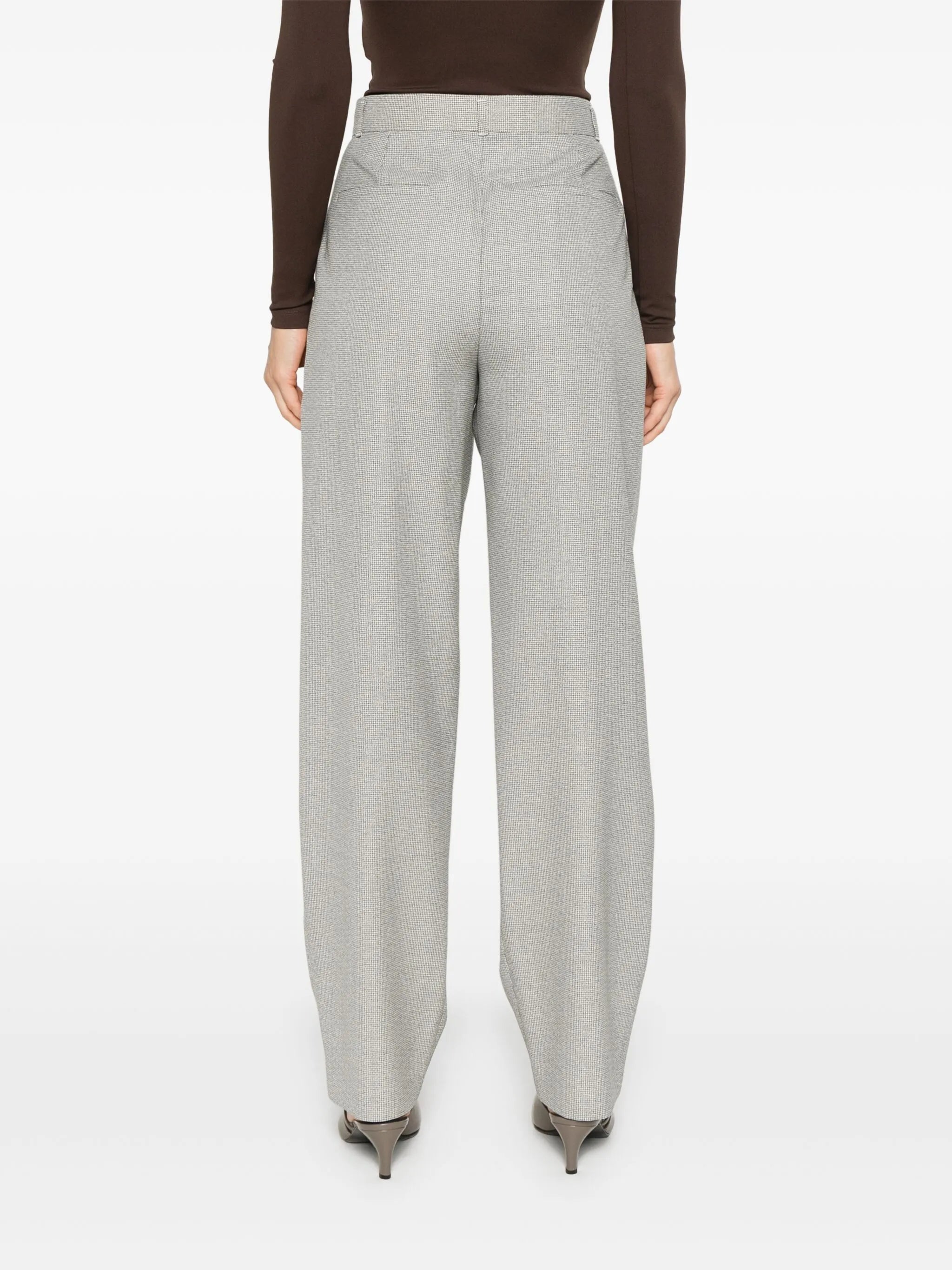 micro check trousers