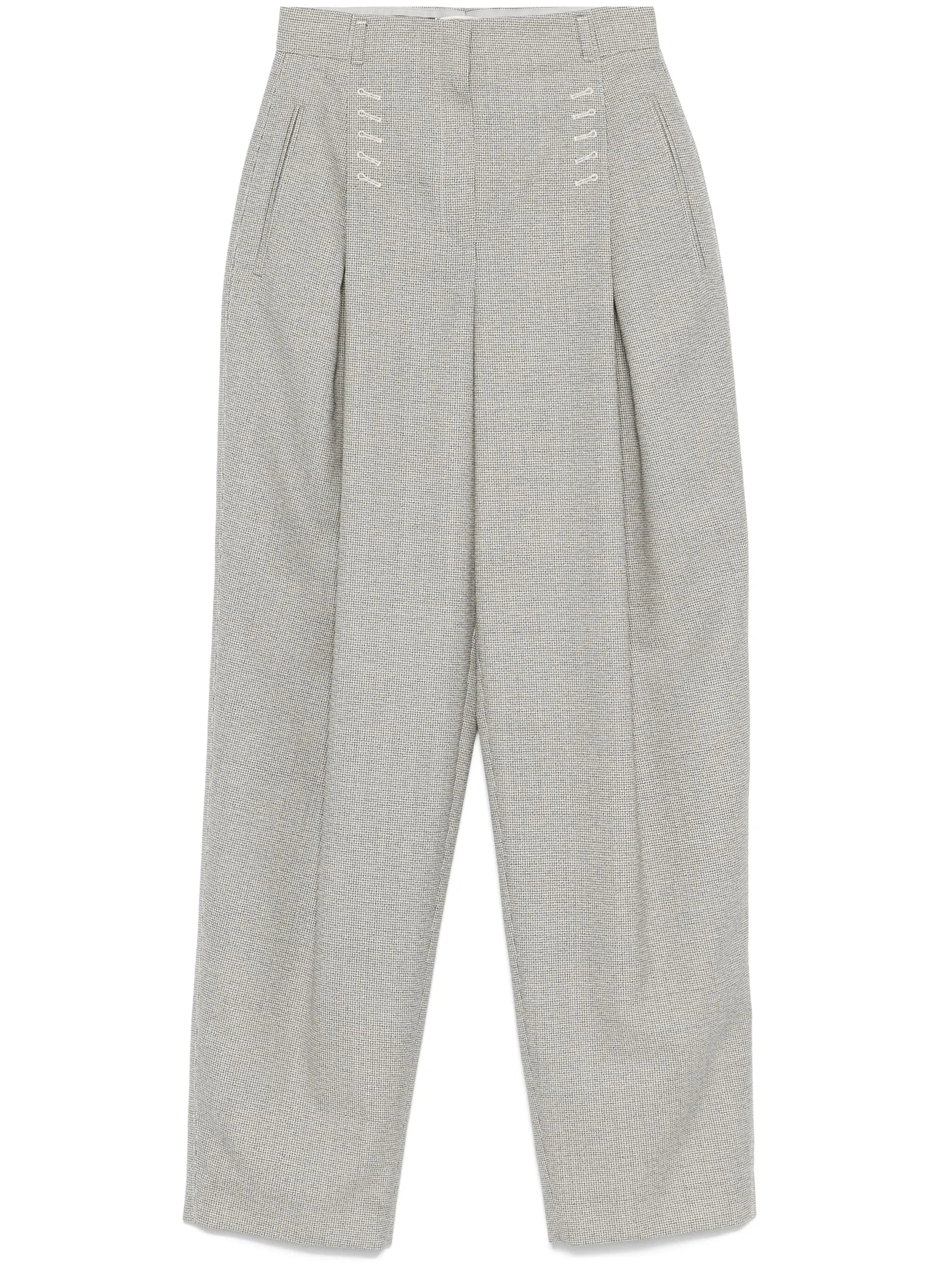 micro check trousers