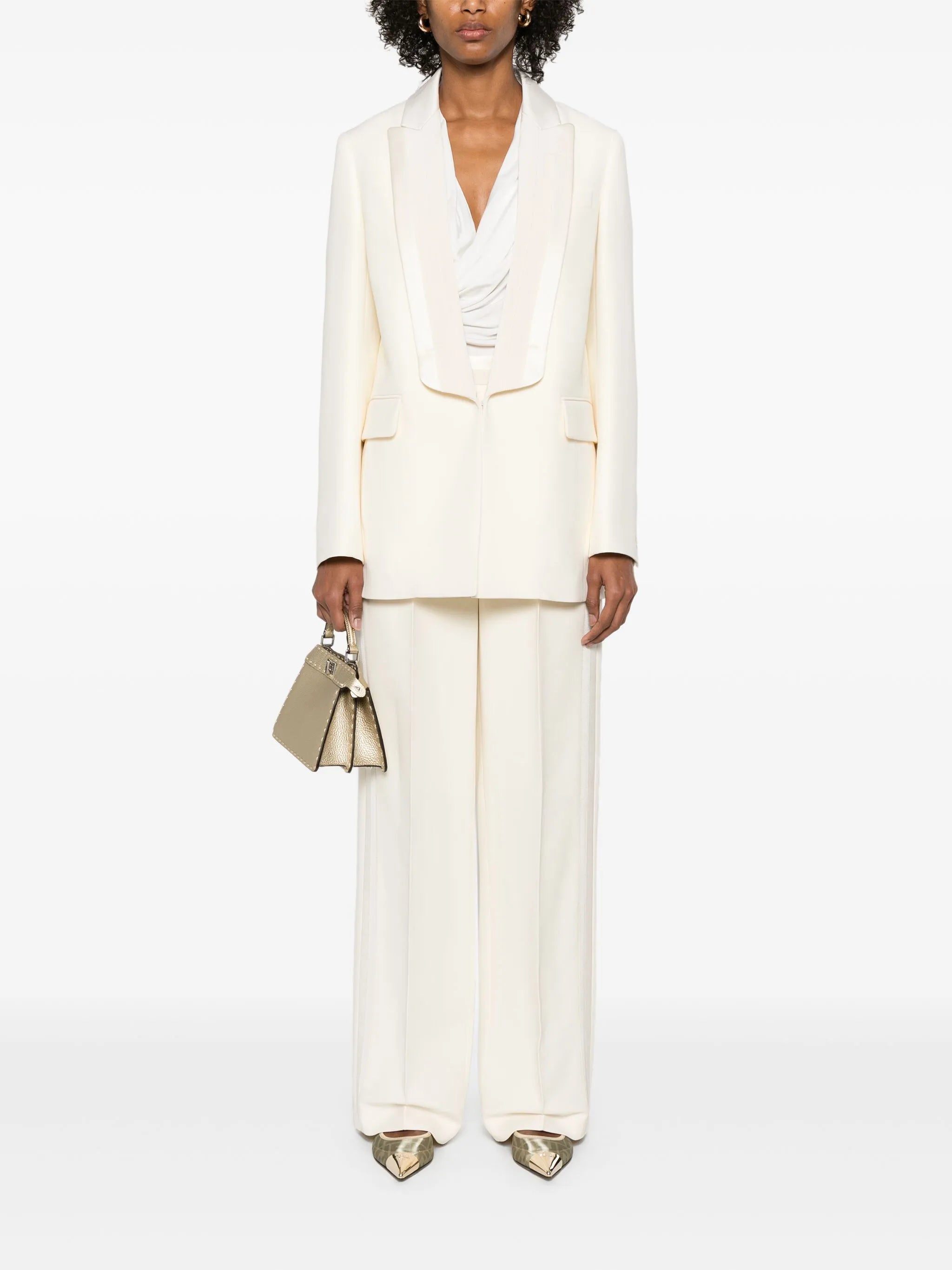 panelled wide-leg trousers