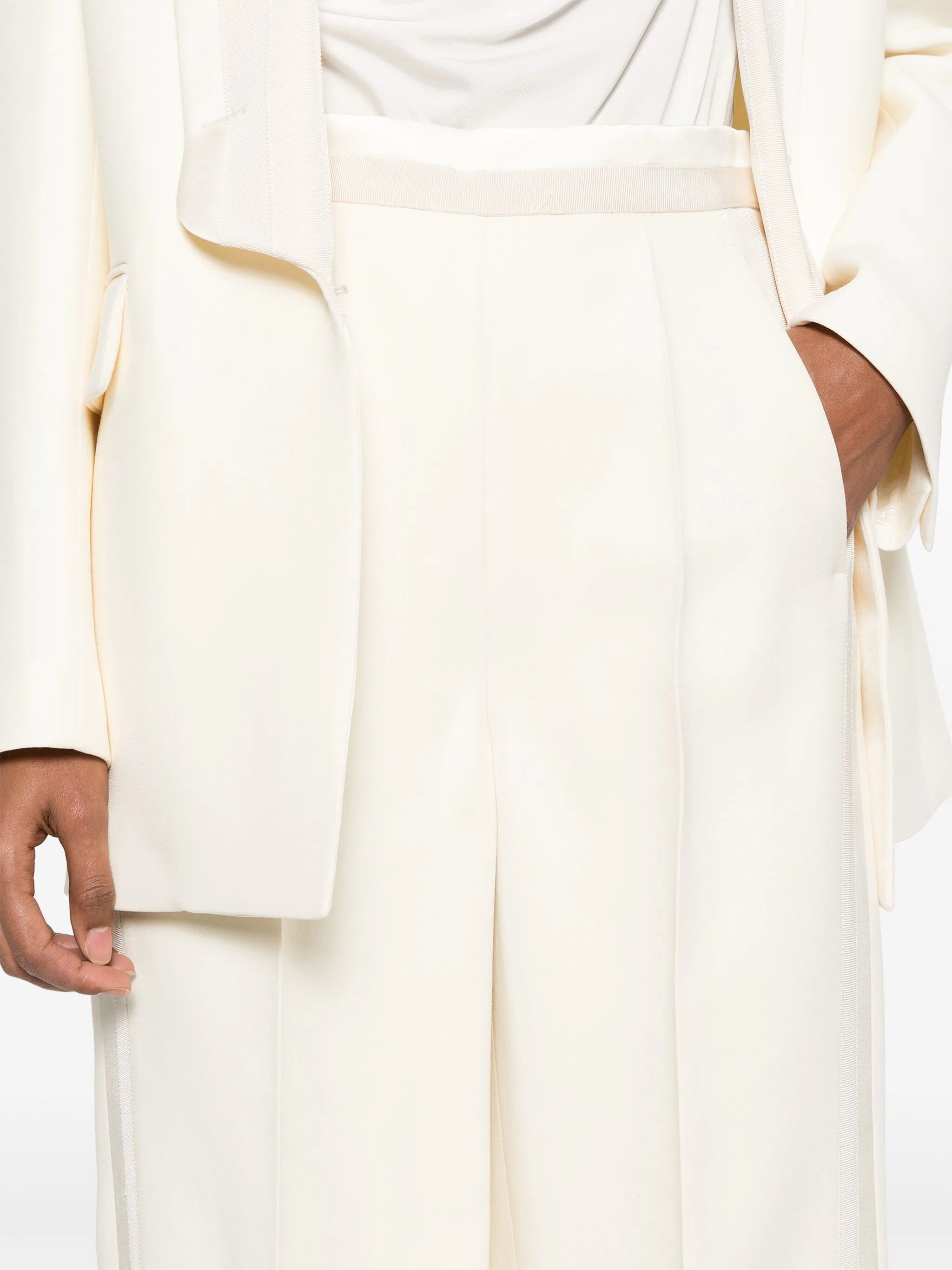 panelled wide-leg trousers