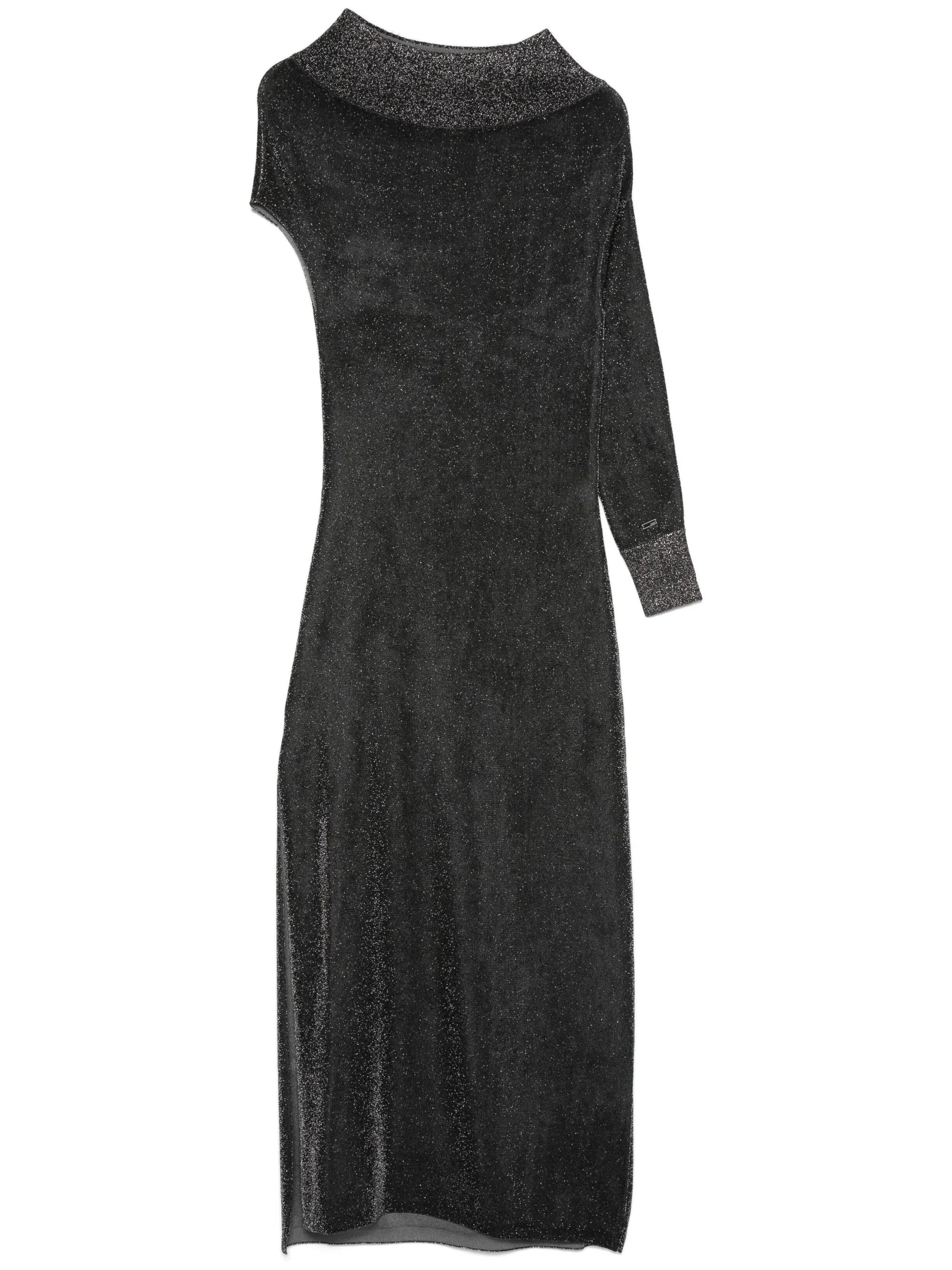 draped lurex gown