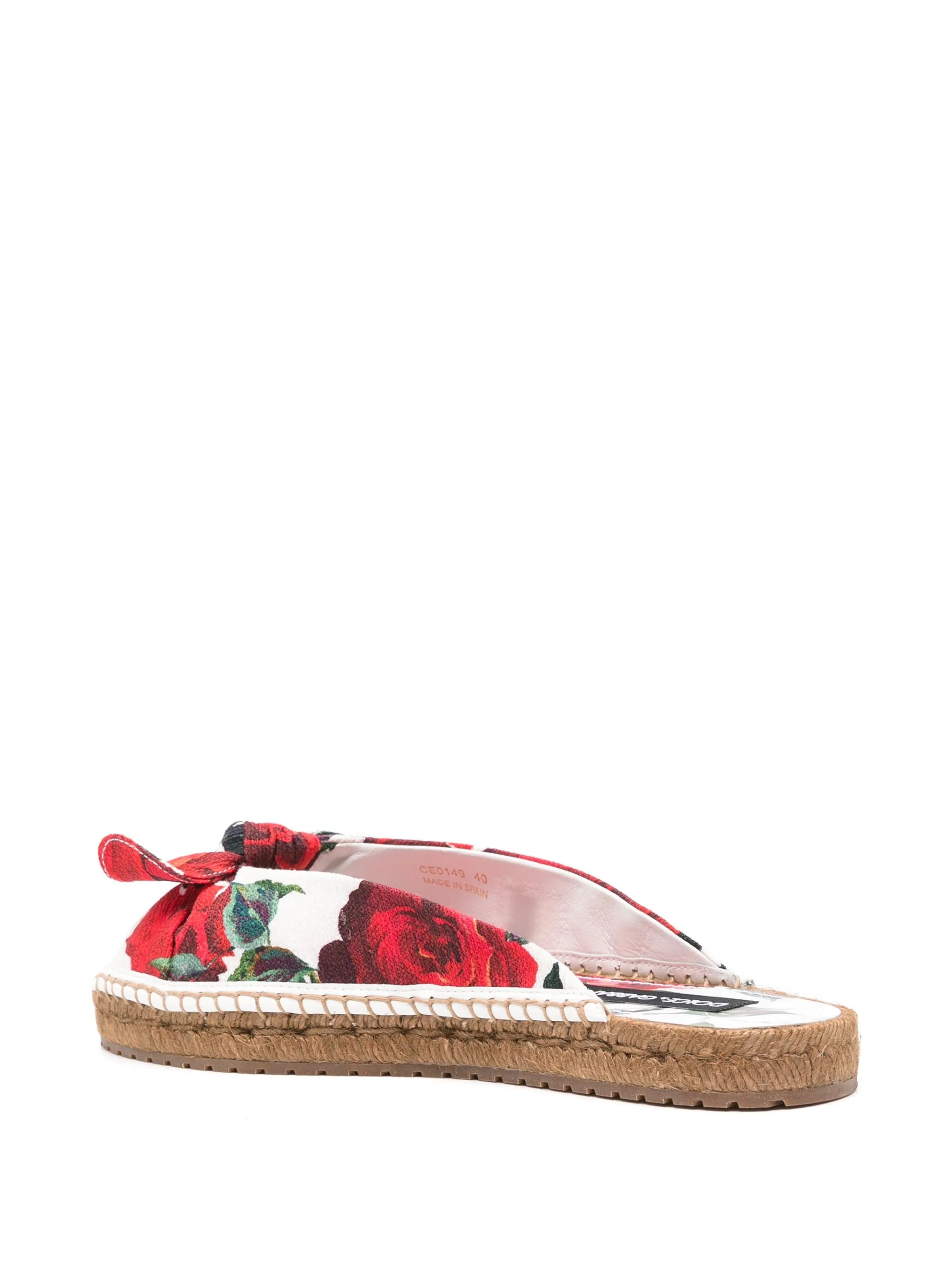 floral-print espadrilles