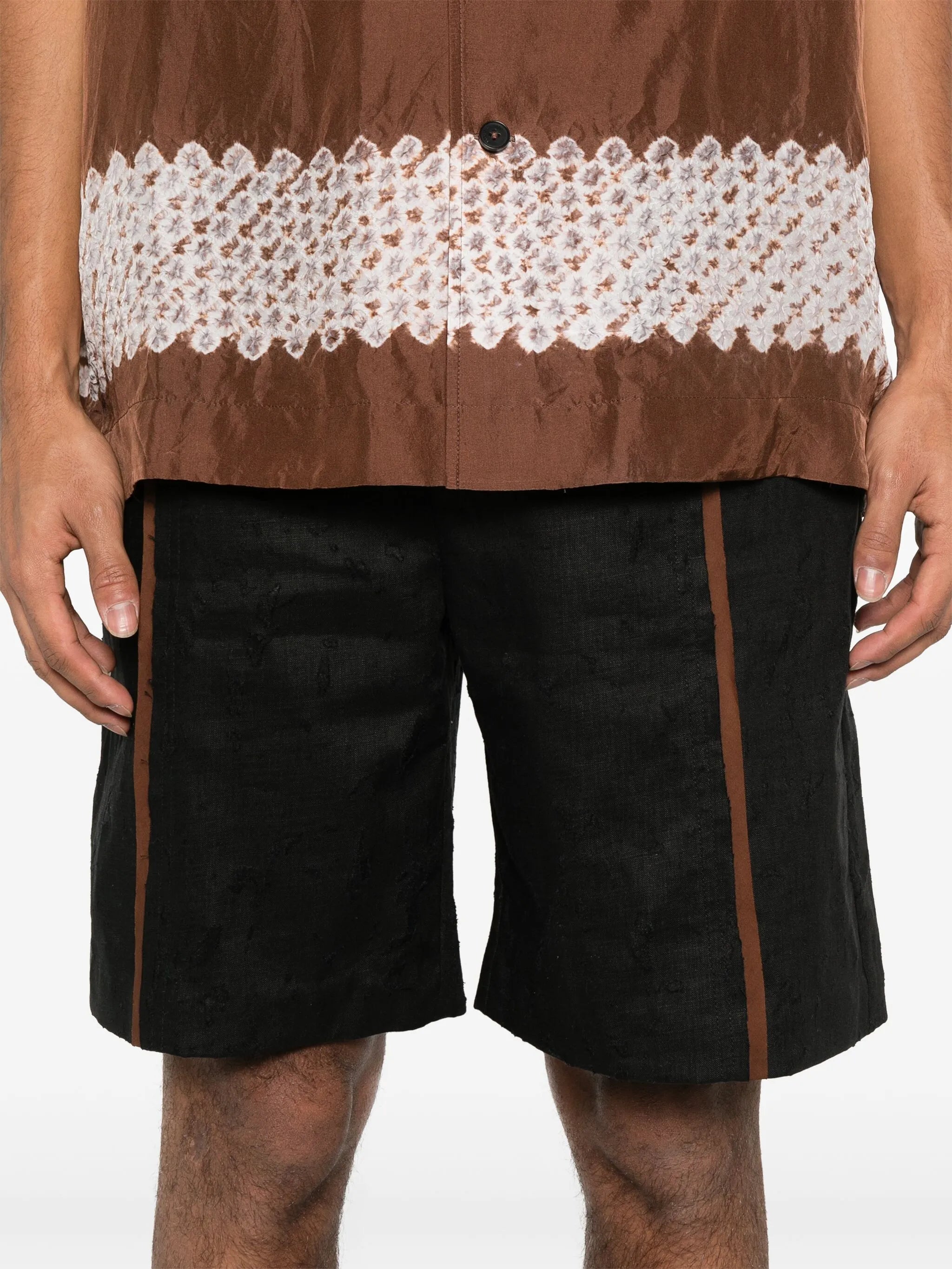 stripe-detail shorts