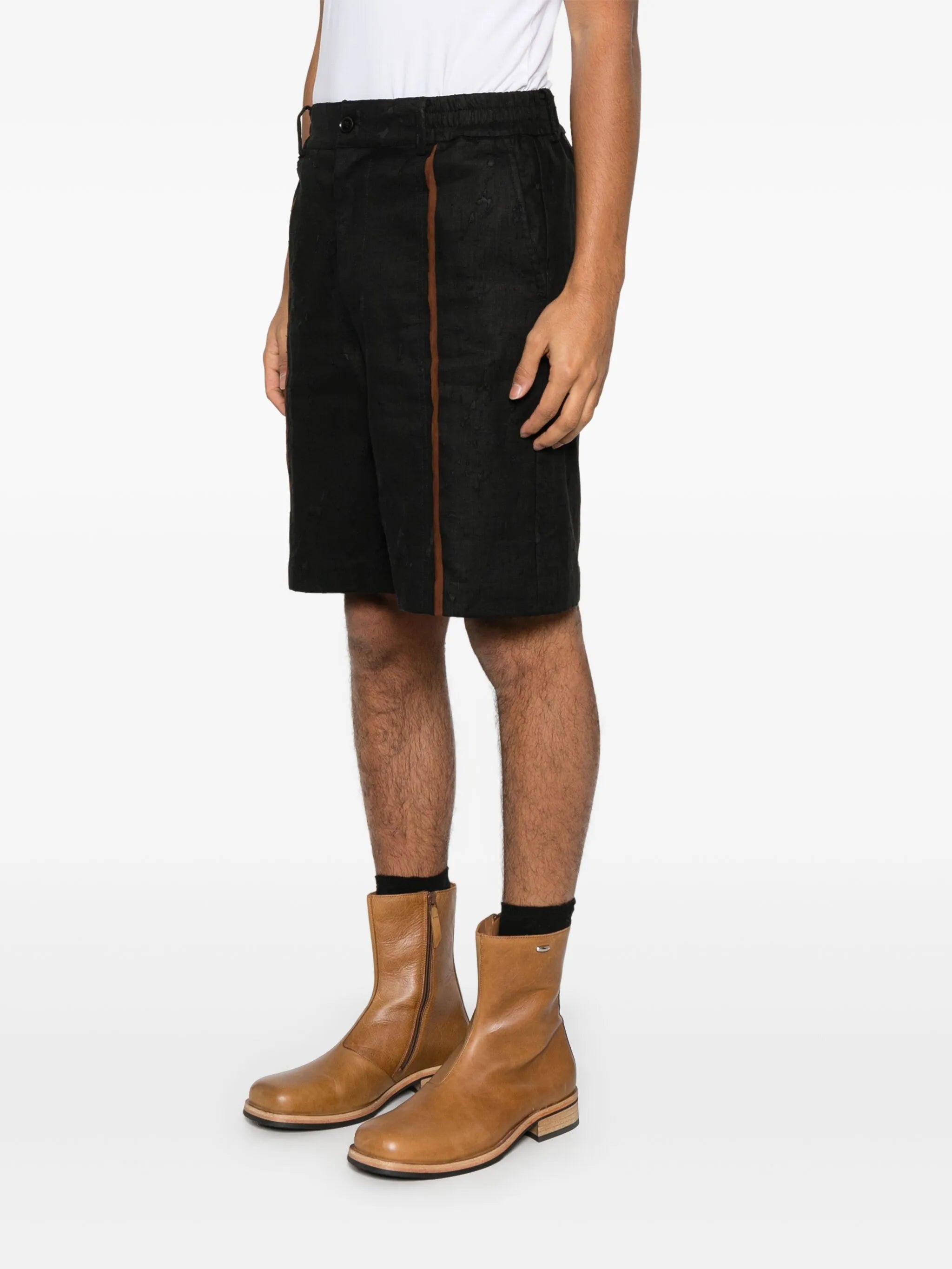 stripe-detail shorts