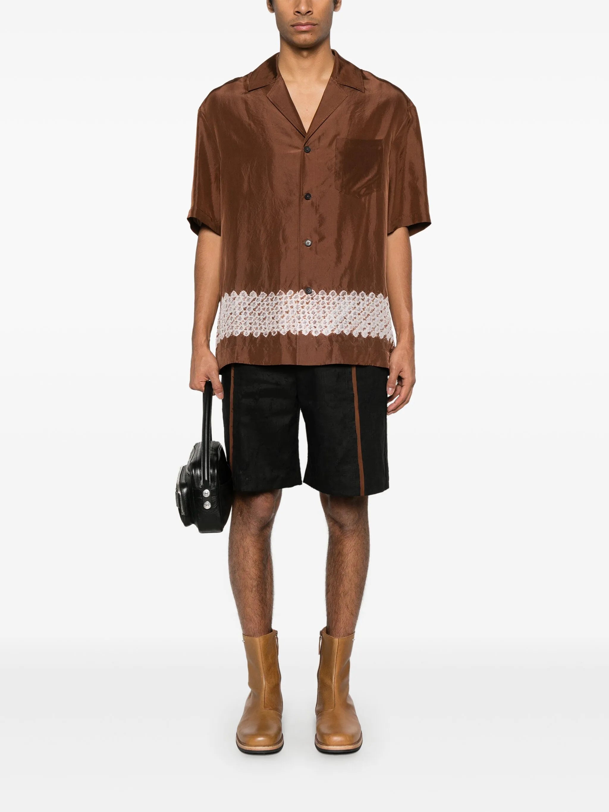 stripe-detail shorts