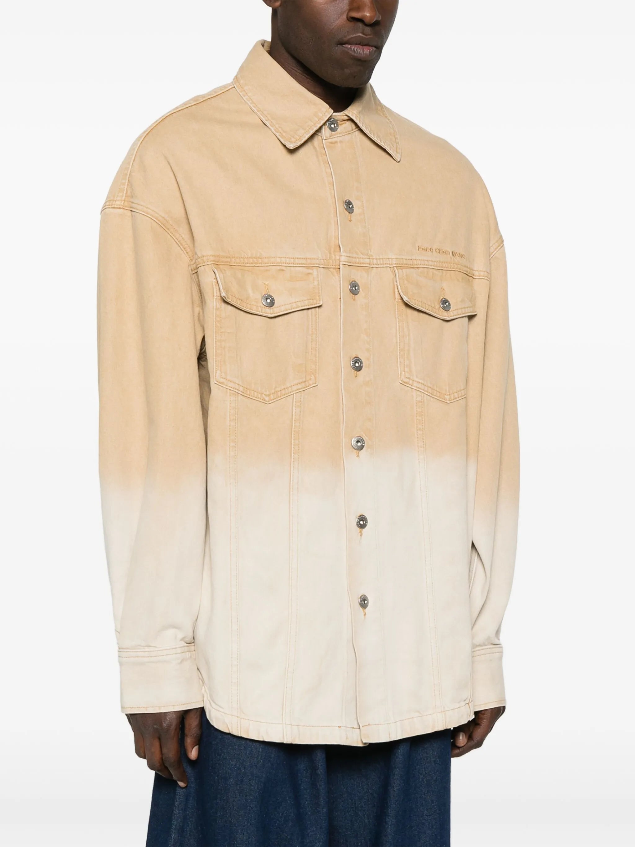 gradienf-effect denim jacket