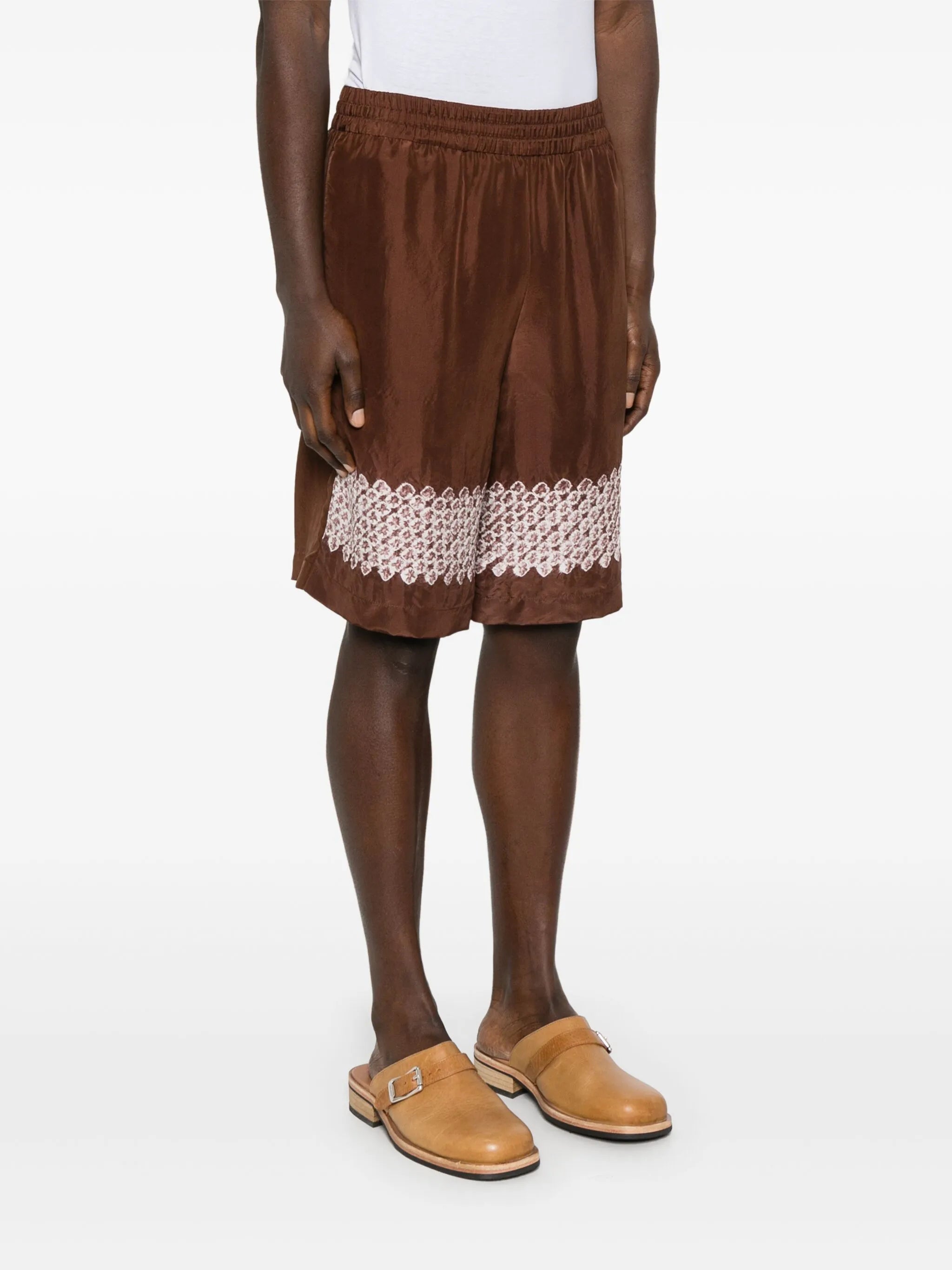 graphic-print shorts