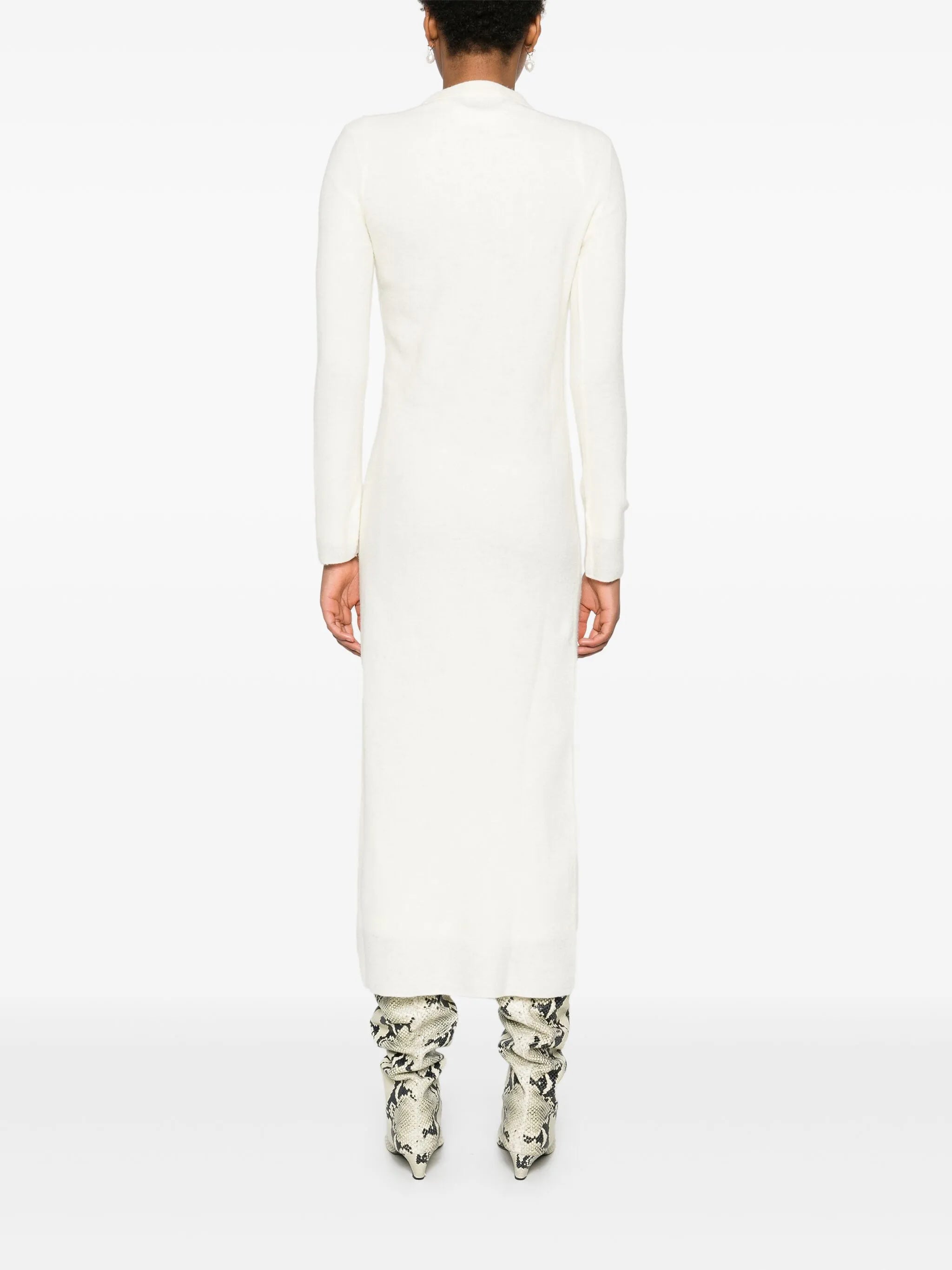 layered wool midi dress