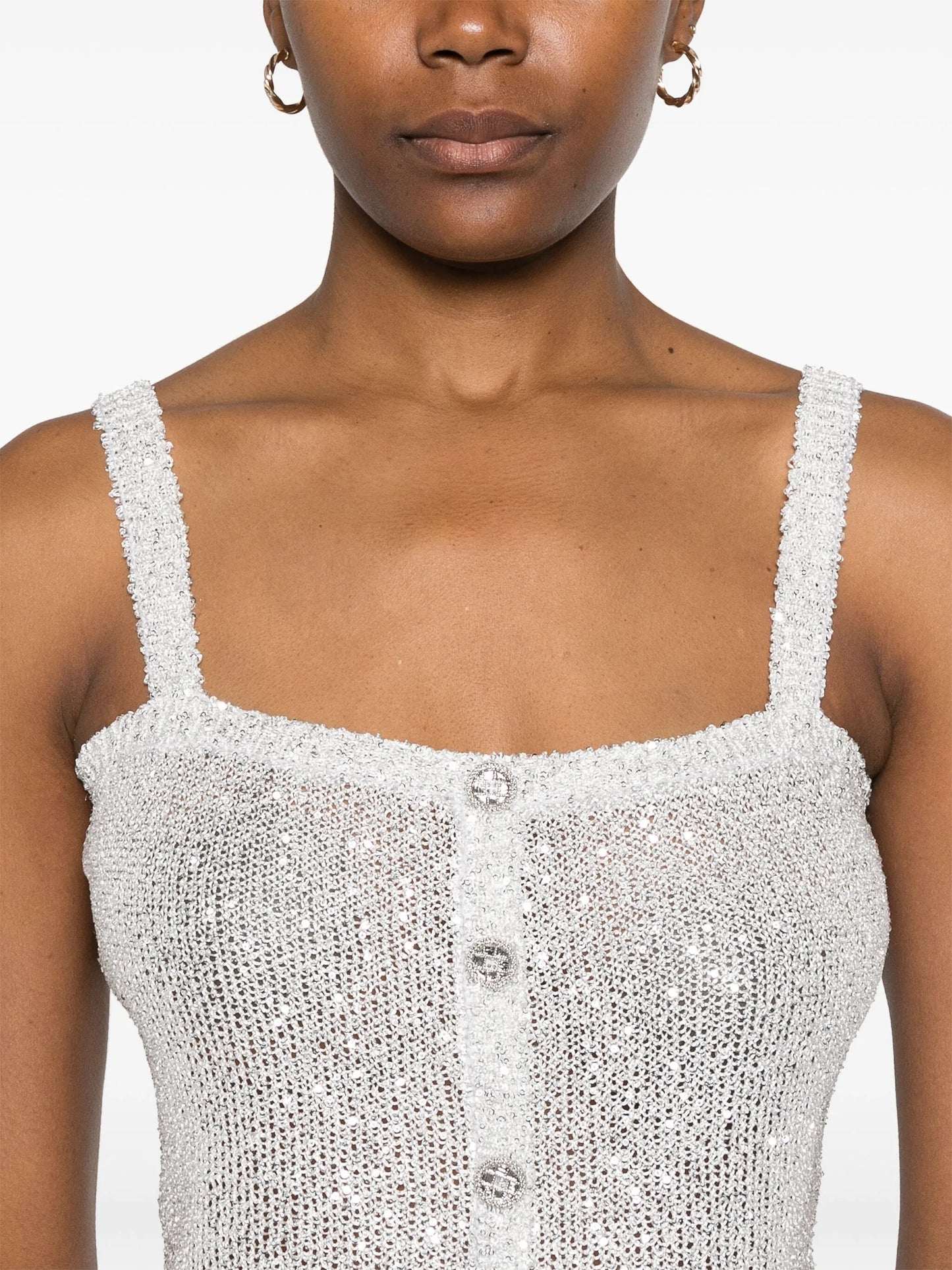 sequinned knitted top