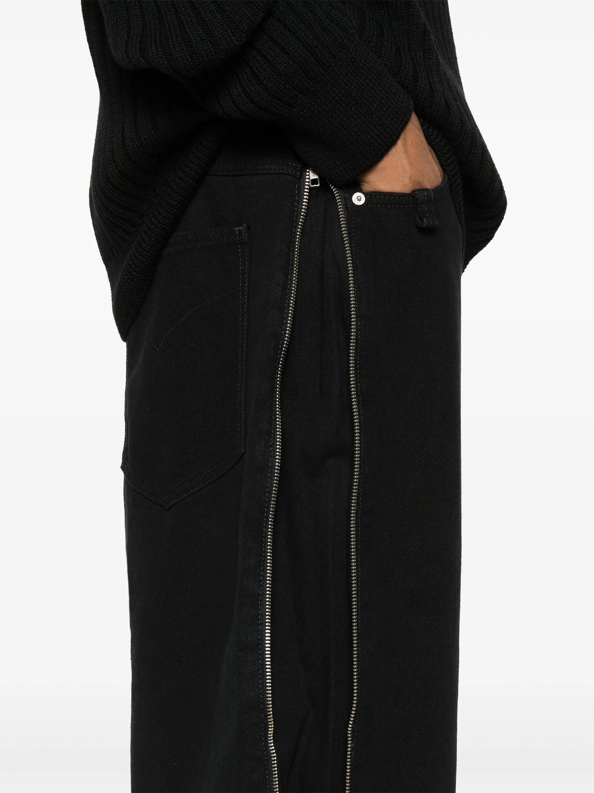side-zip jeans