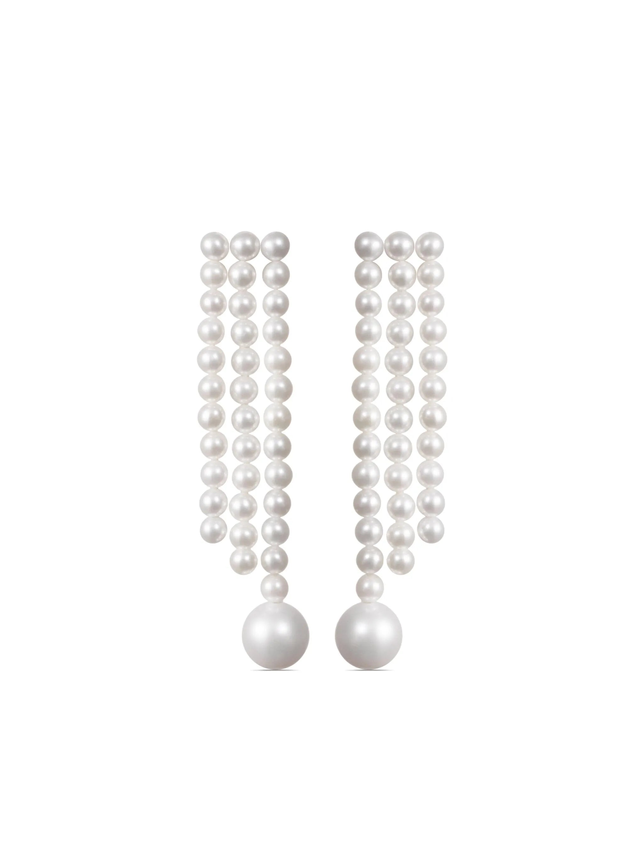 14kt recycled yellow gold La Valse freshwater pearl earrings