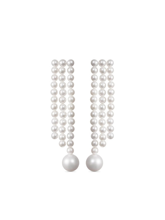 14kt recycled yellow gold La Valse freshwater pearl earrings