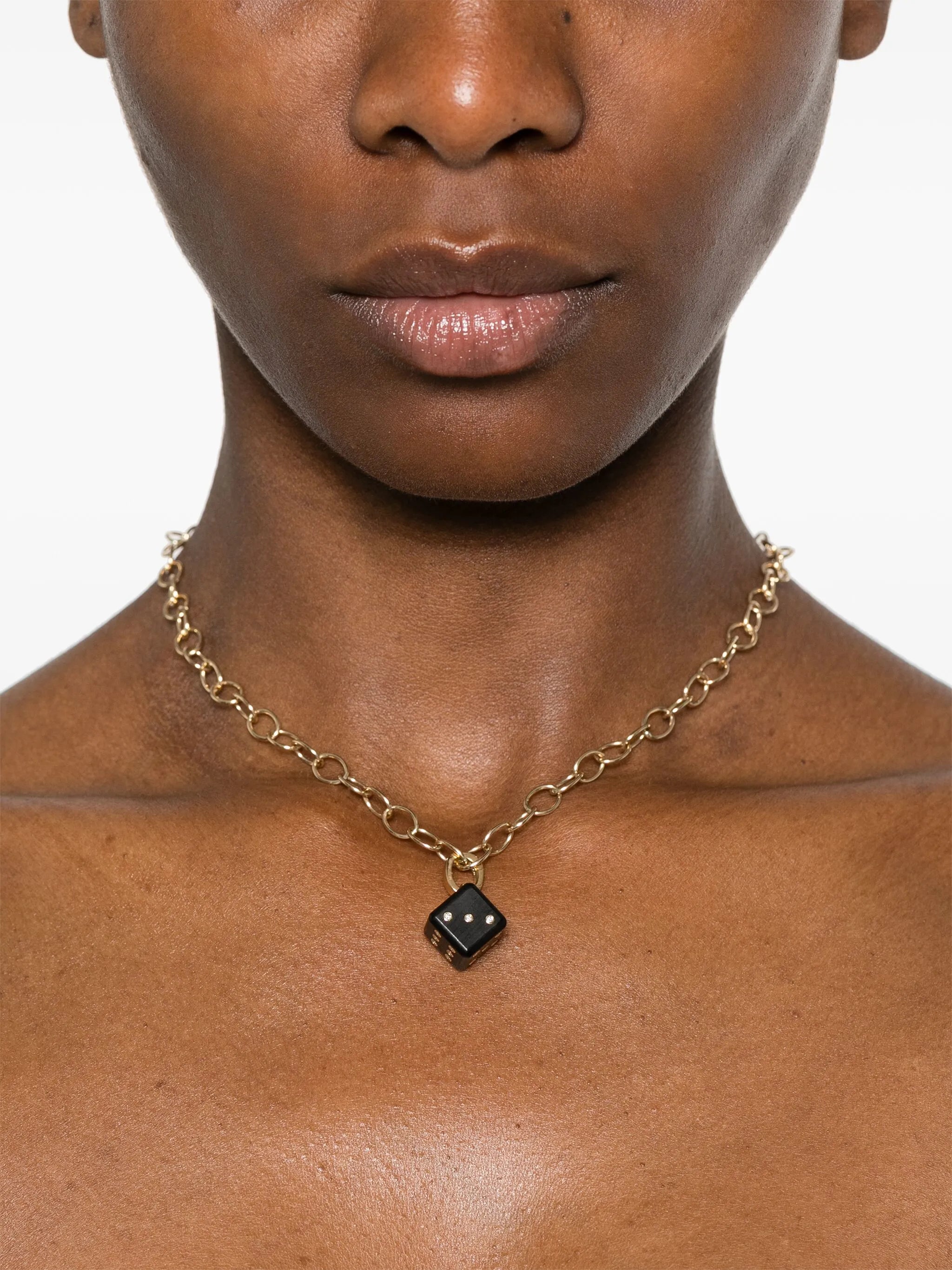 18K yellow gold Dado diamond necklace