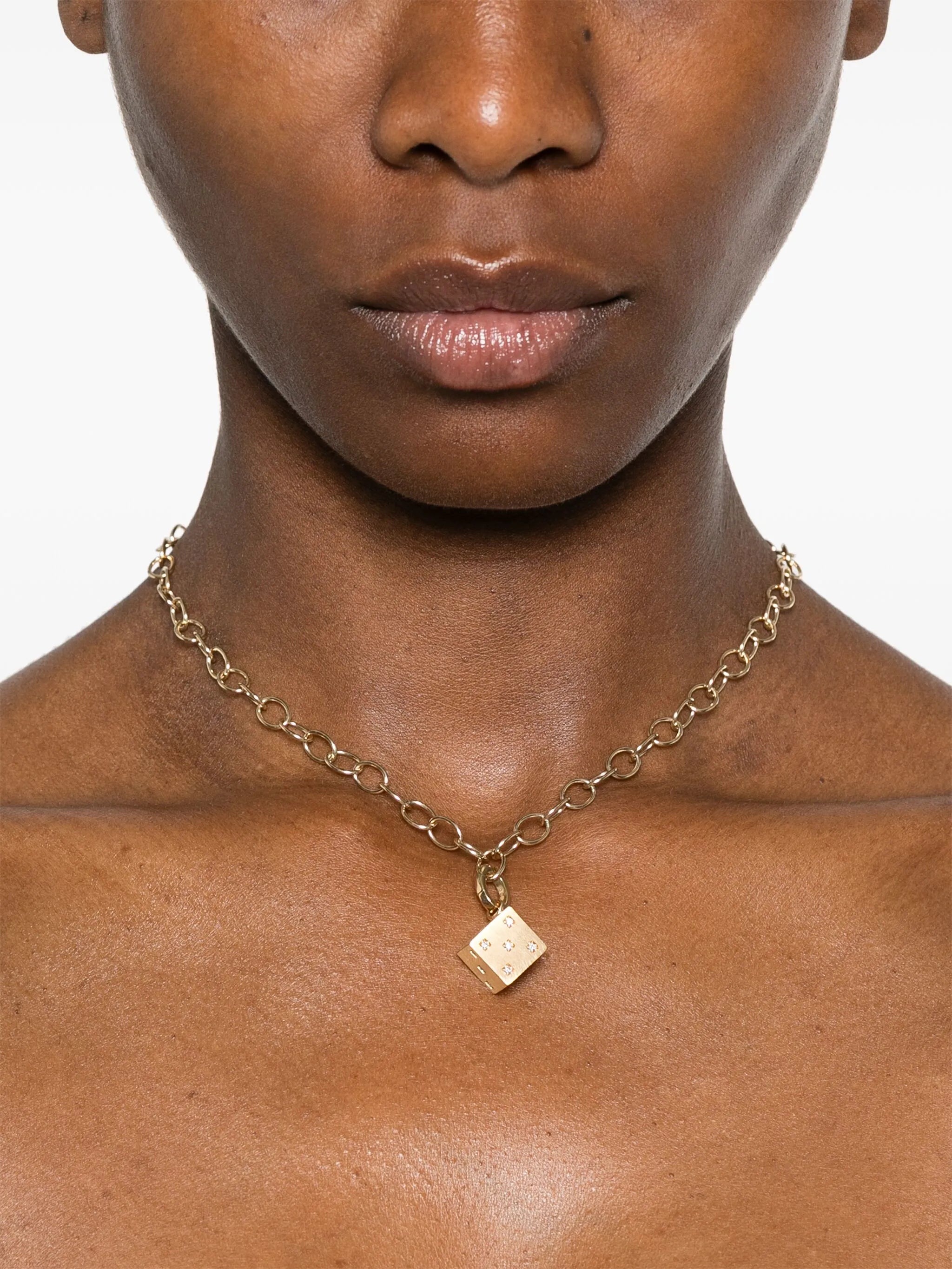 18K yellow gold Dado diamond necklace