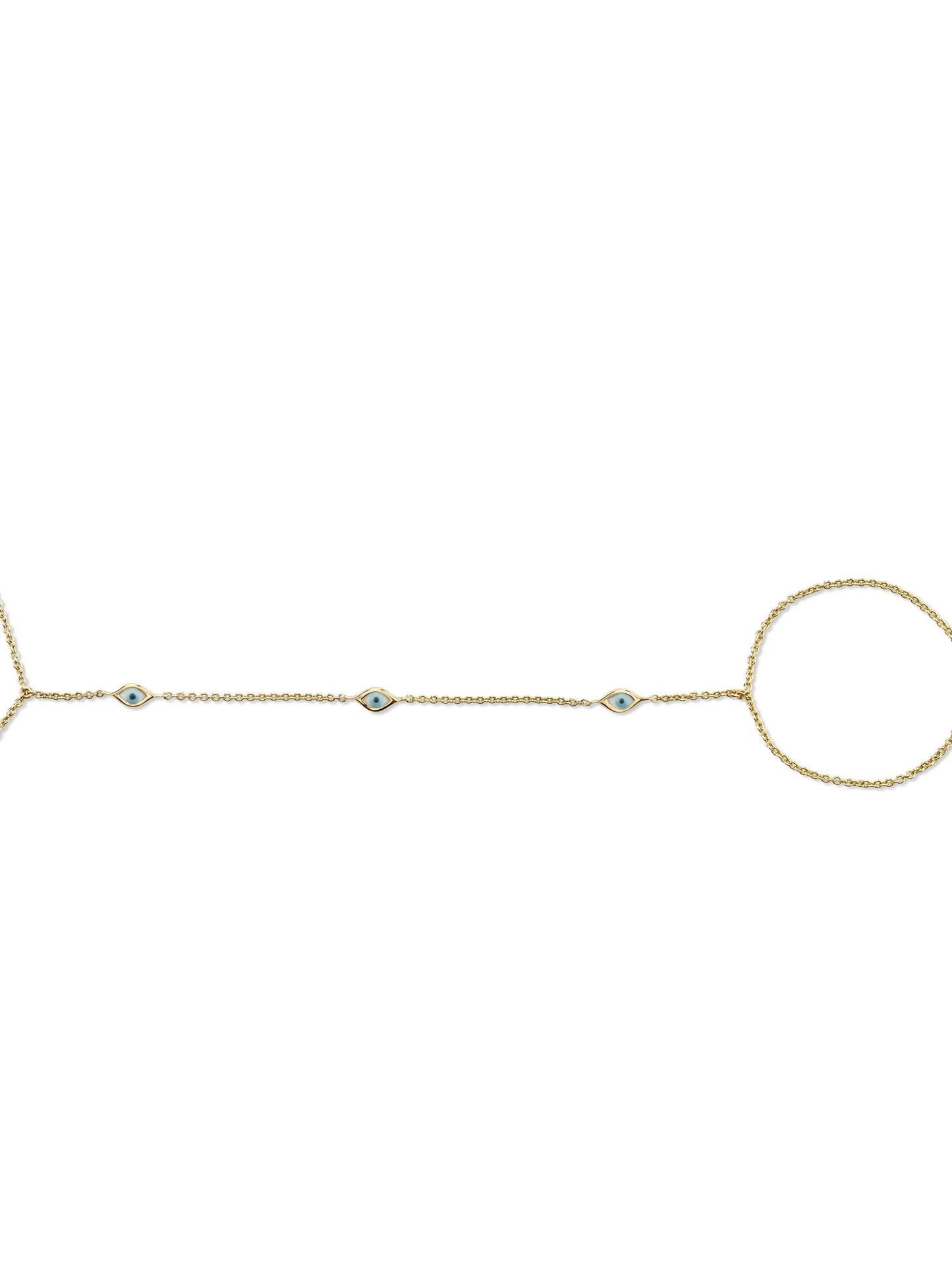 14kt yellow gold Evil Eye princess bracelet
