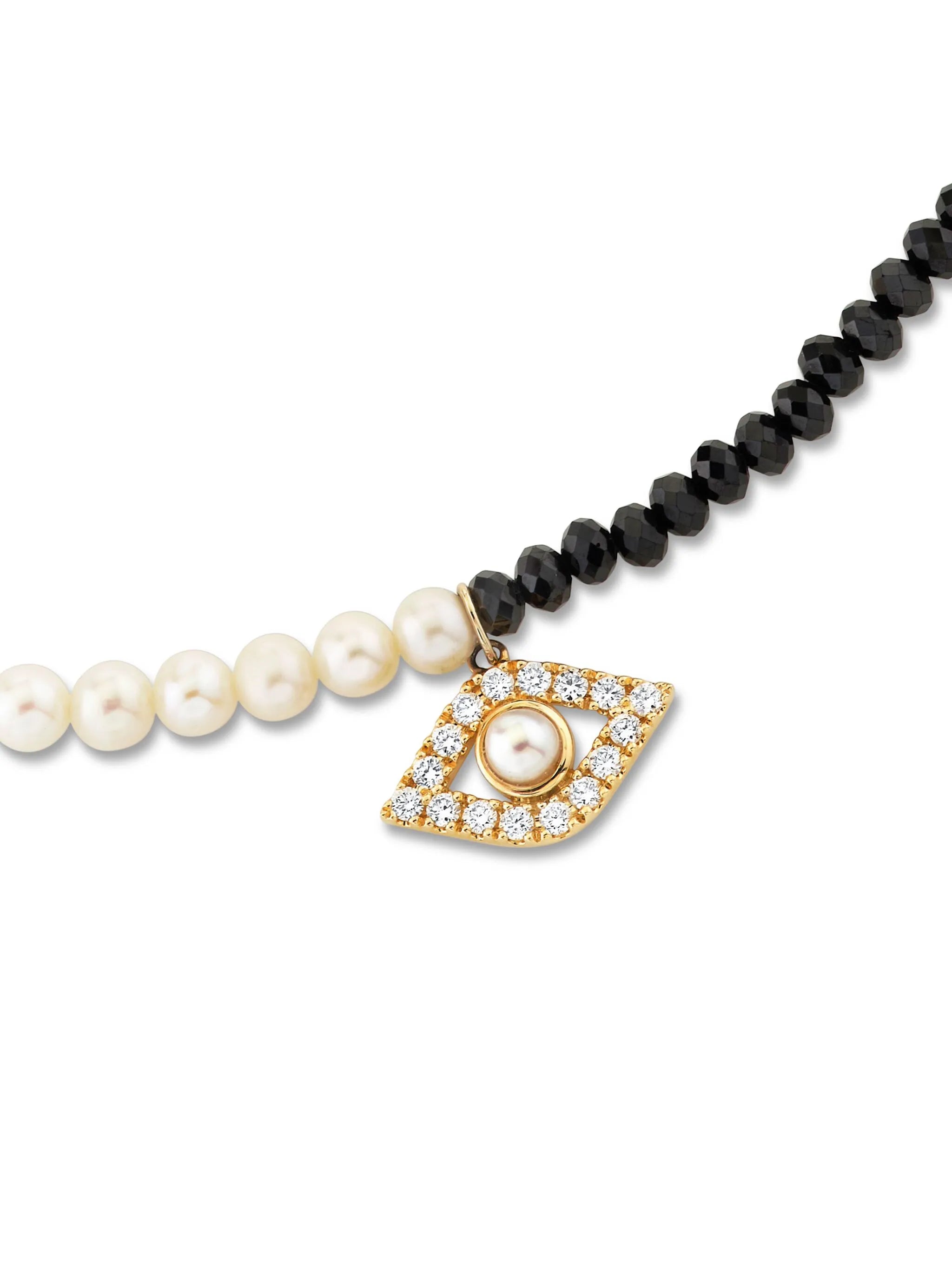 Evil Eye pearl necklace