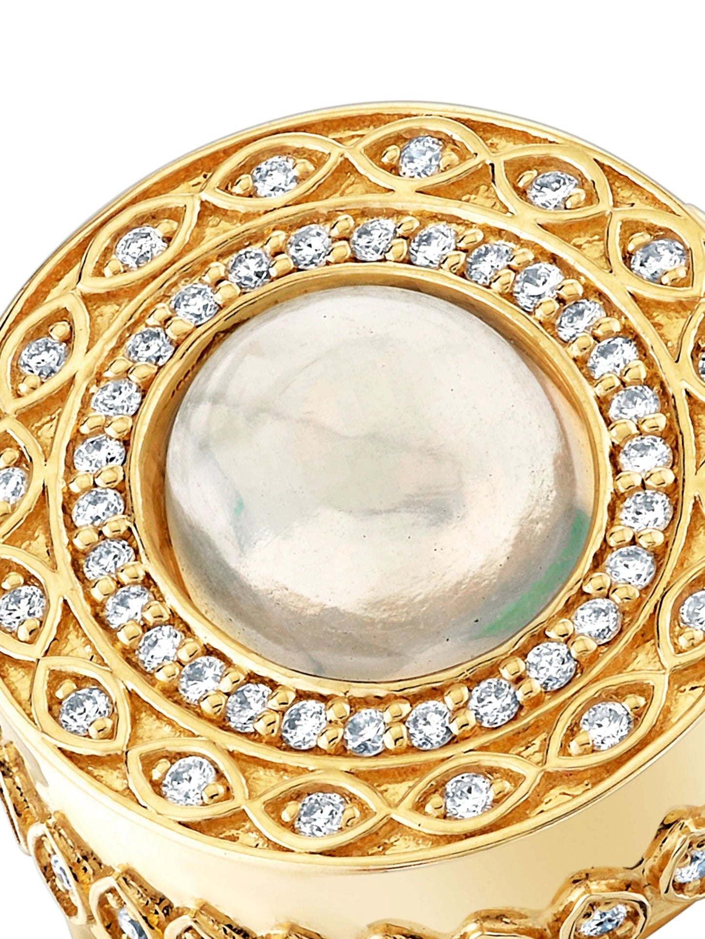 14kt yellow gold Marquise Eye diamond signet ring