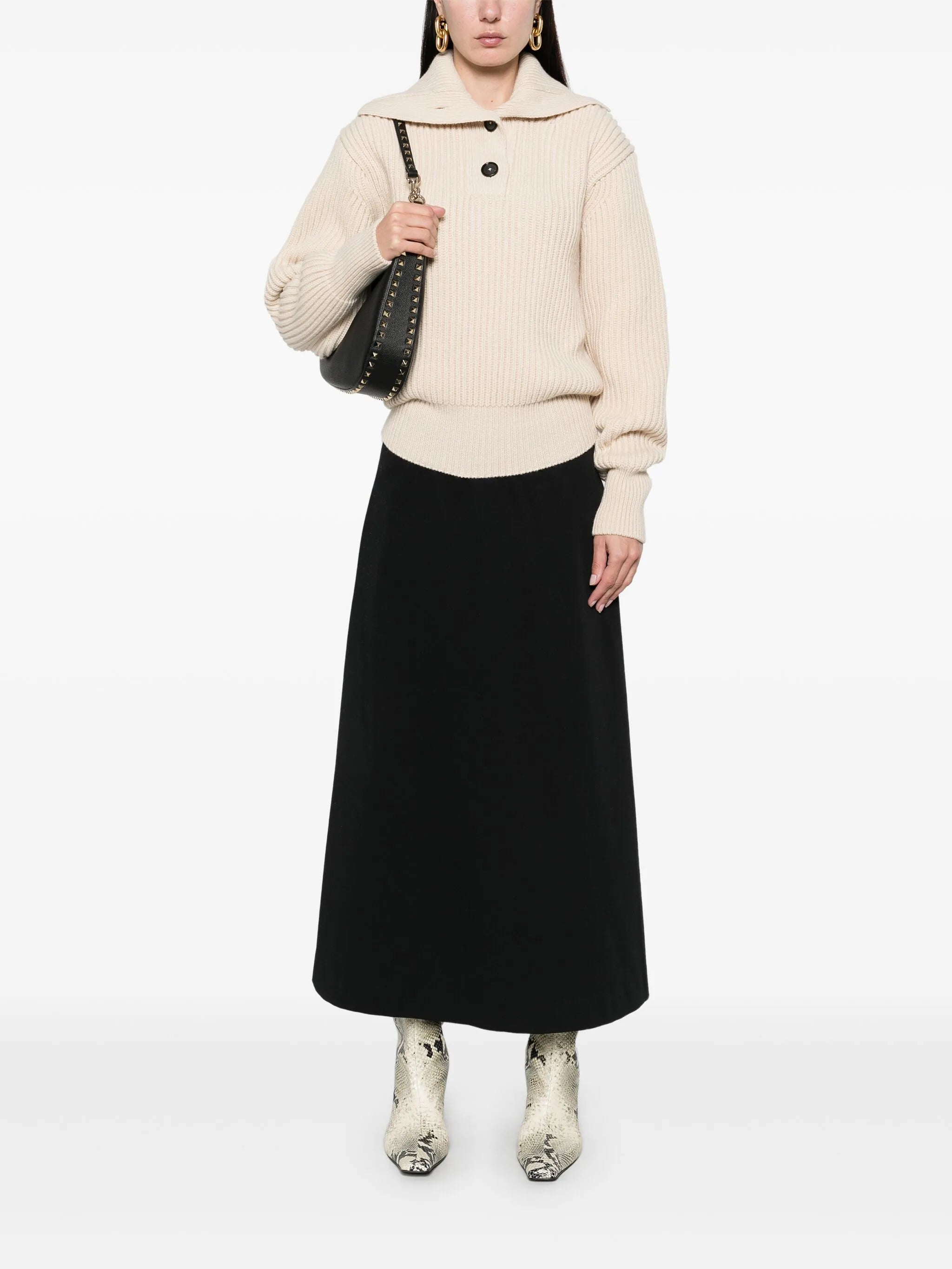 ribbed-knit sweater