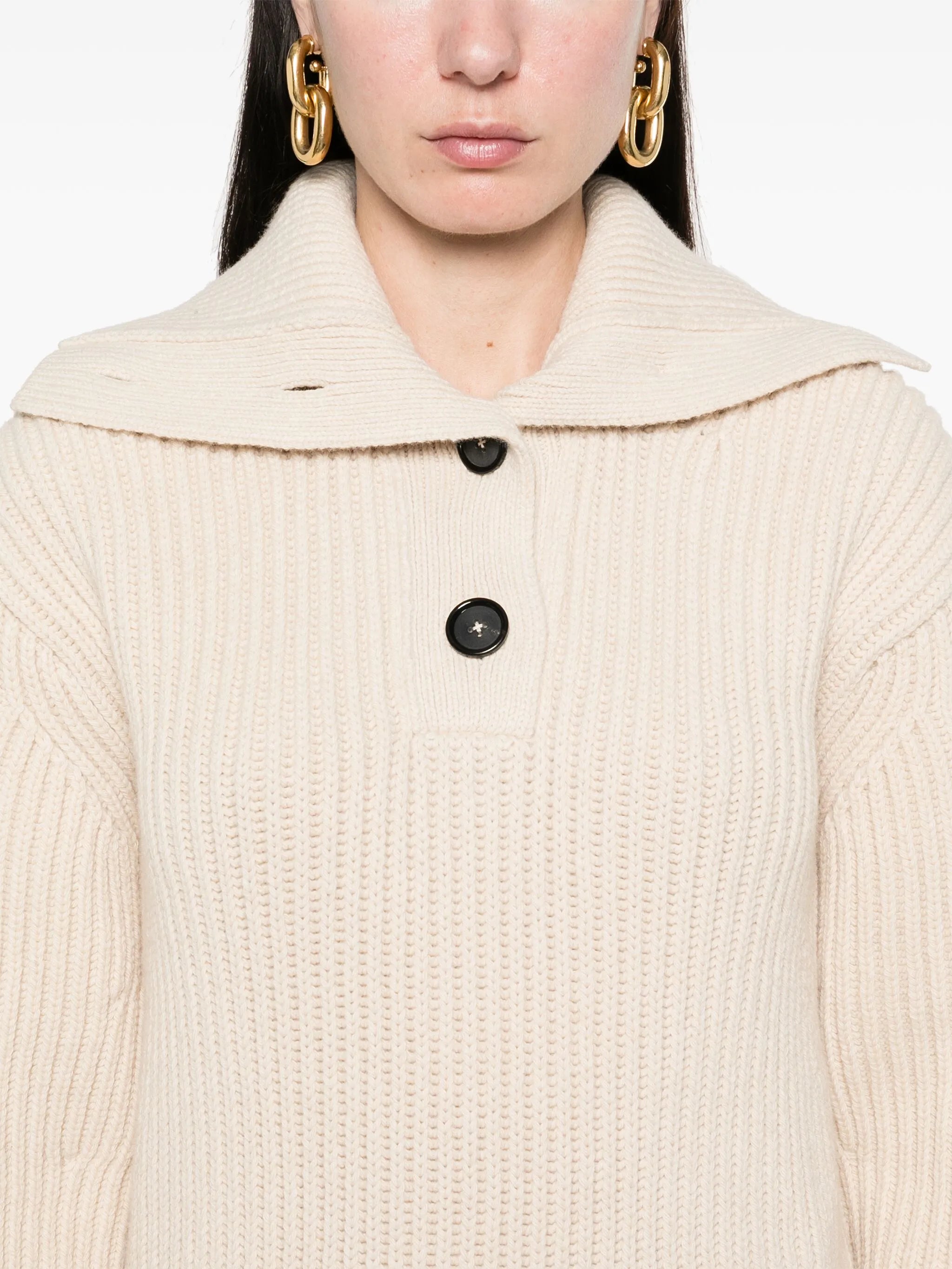 ribbed-knit sweater