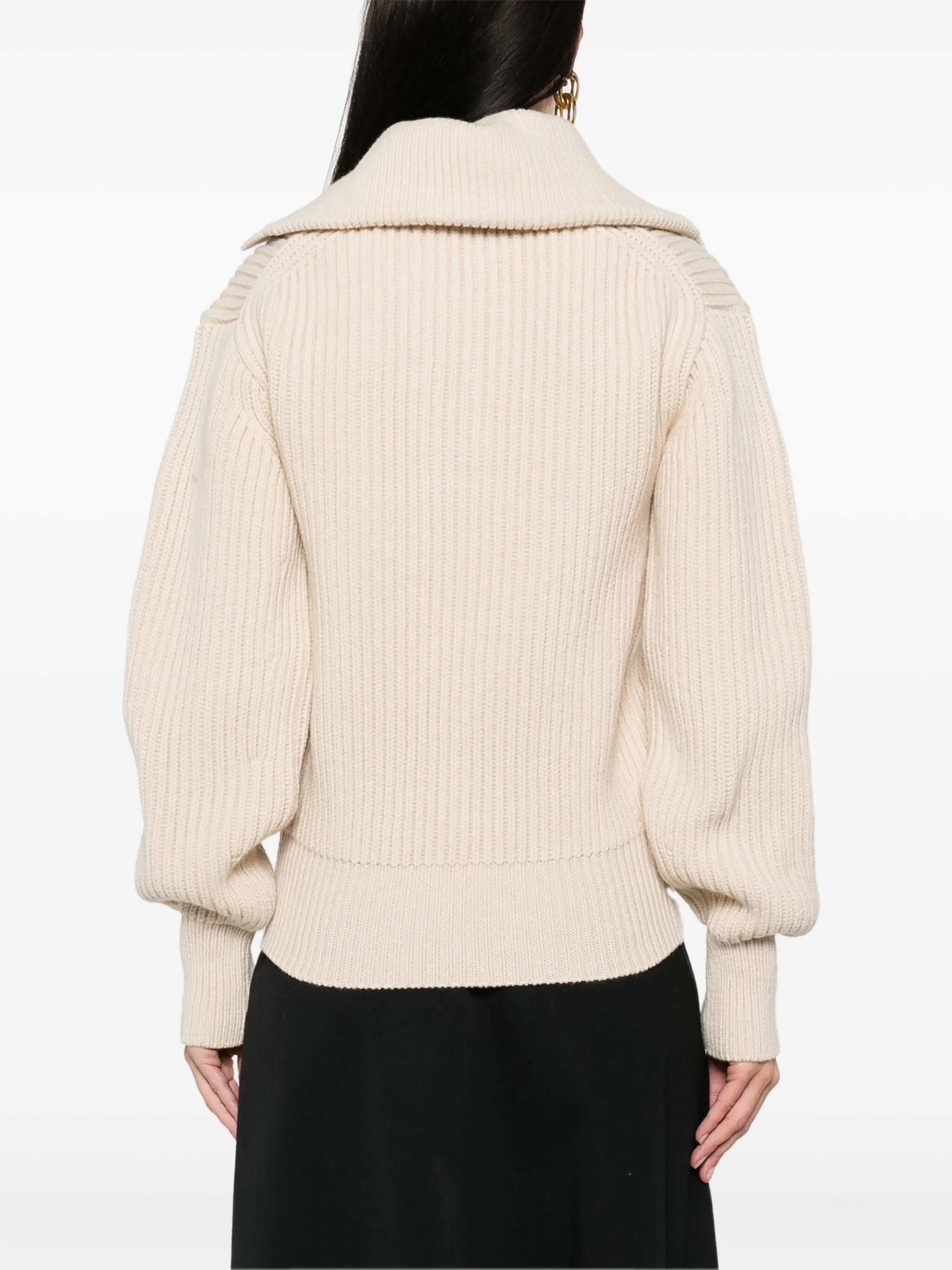 ribbed-knit sweater