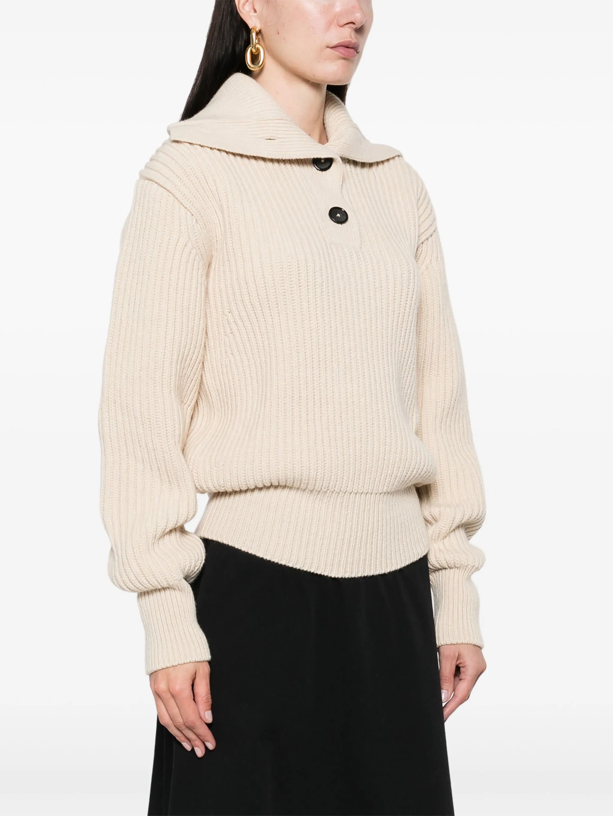 ribbed-knit sweater