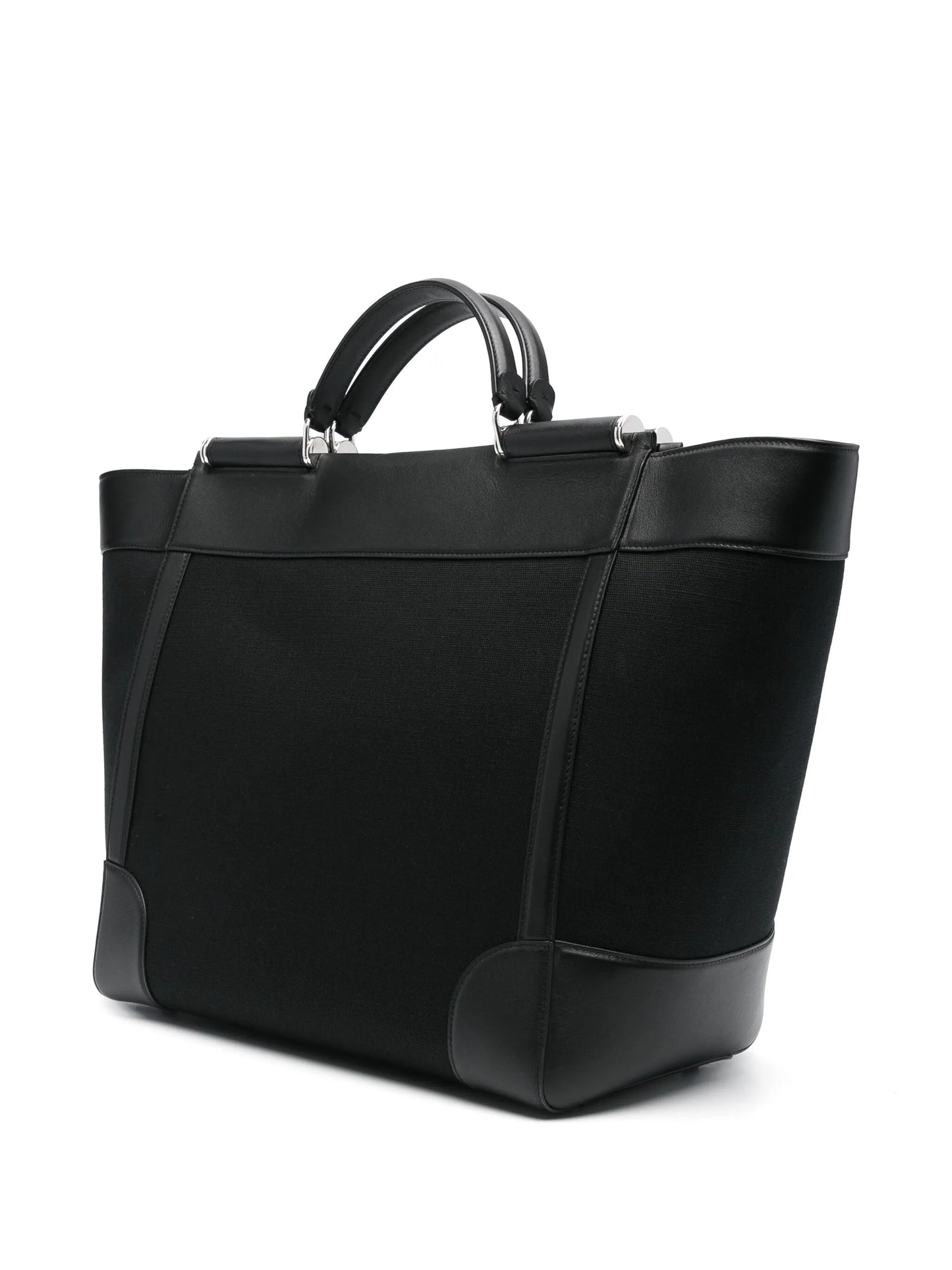 leather-trim tote bag