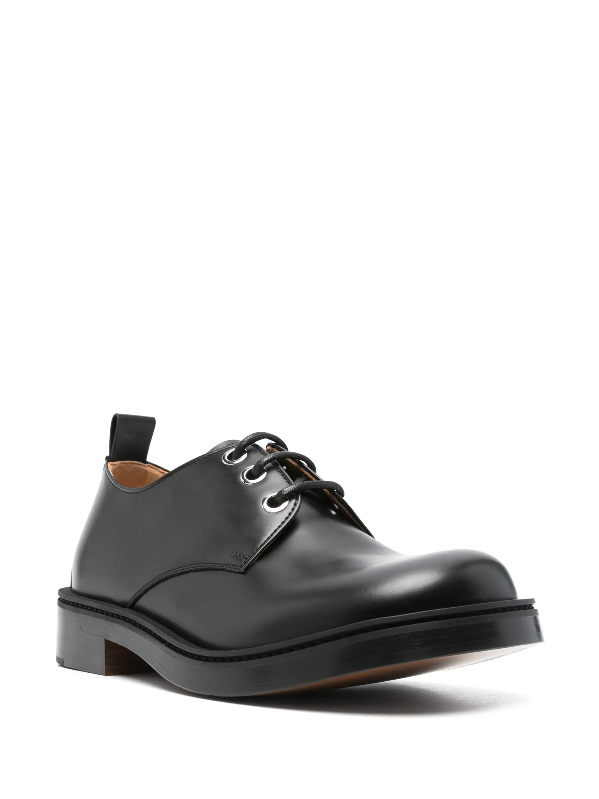 skull-embossed Derby shoes