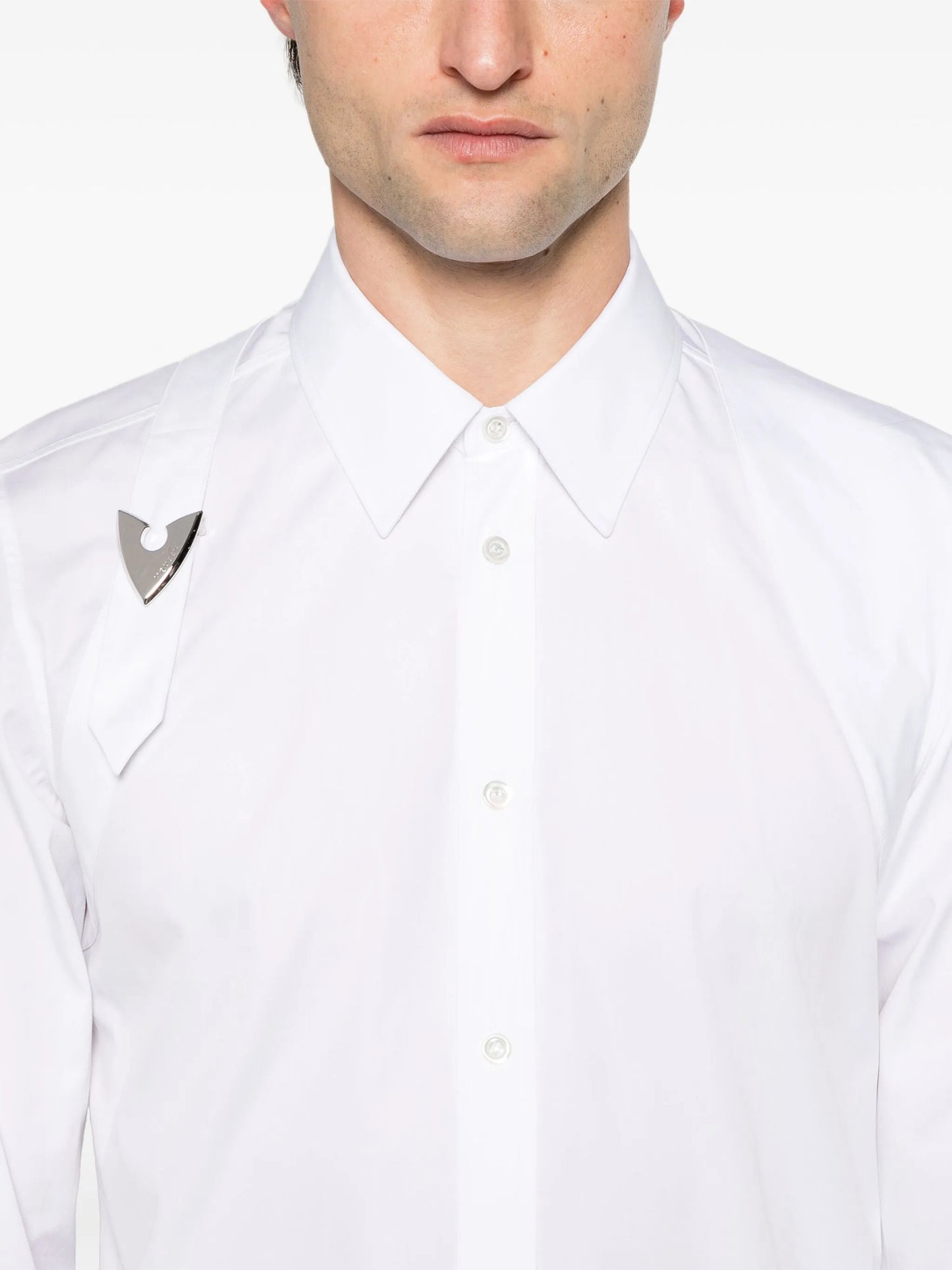 buckle poplin shirt