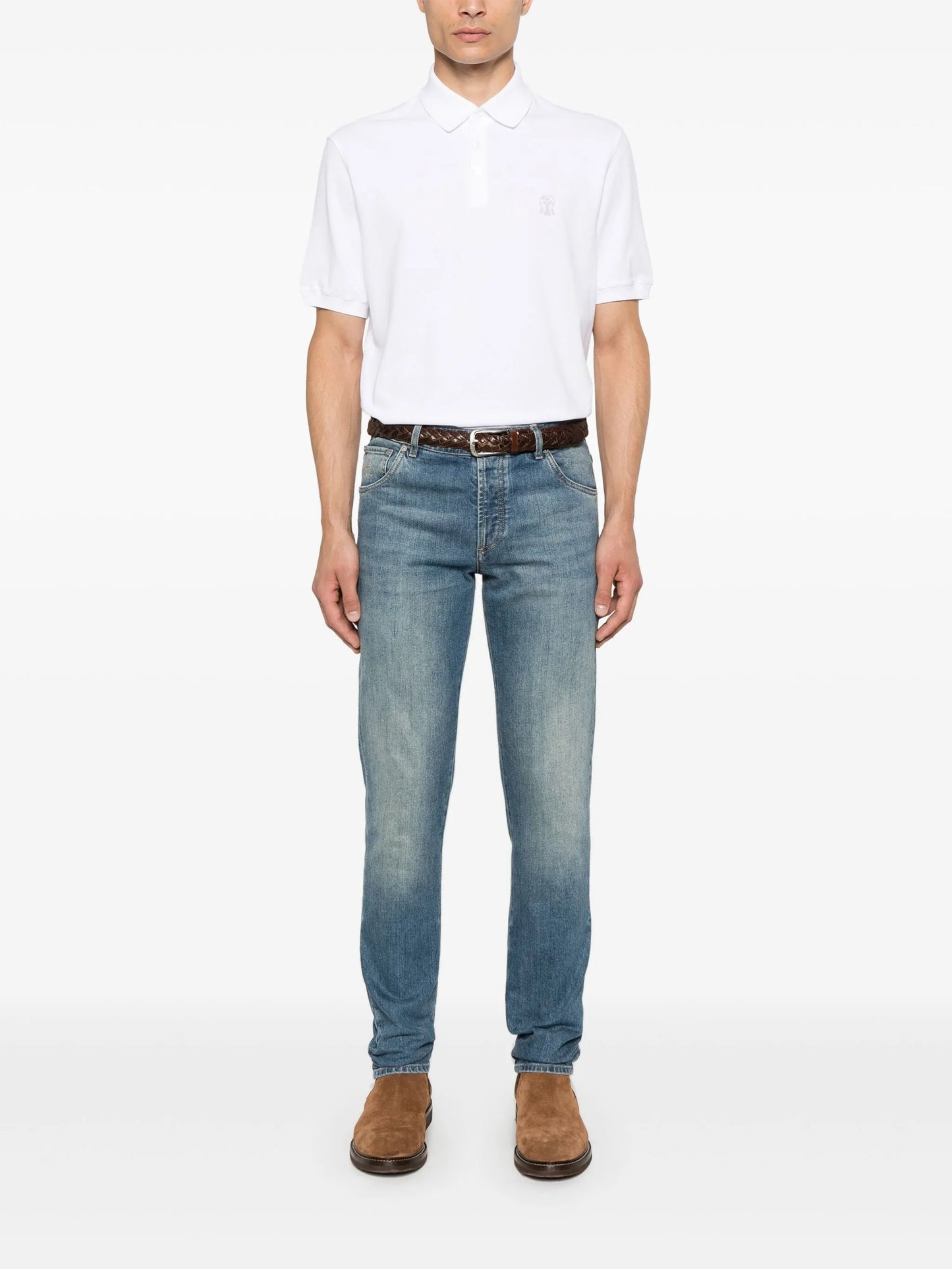 logo-print polo shirt