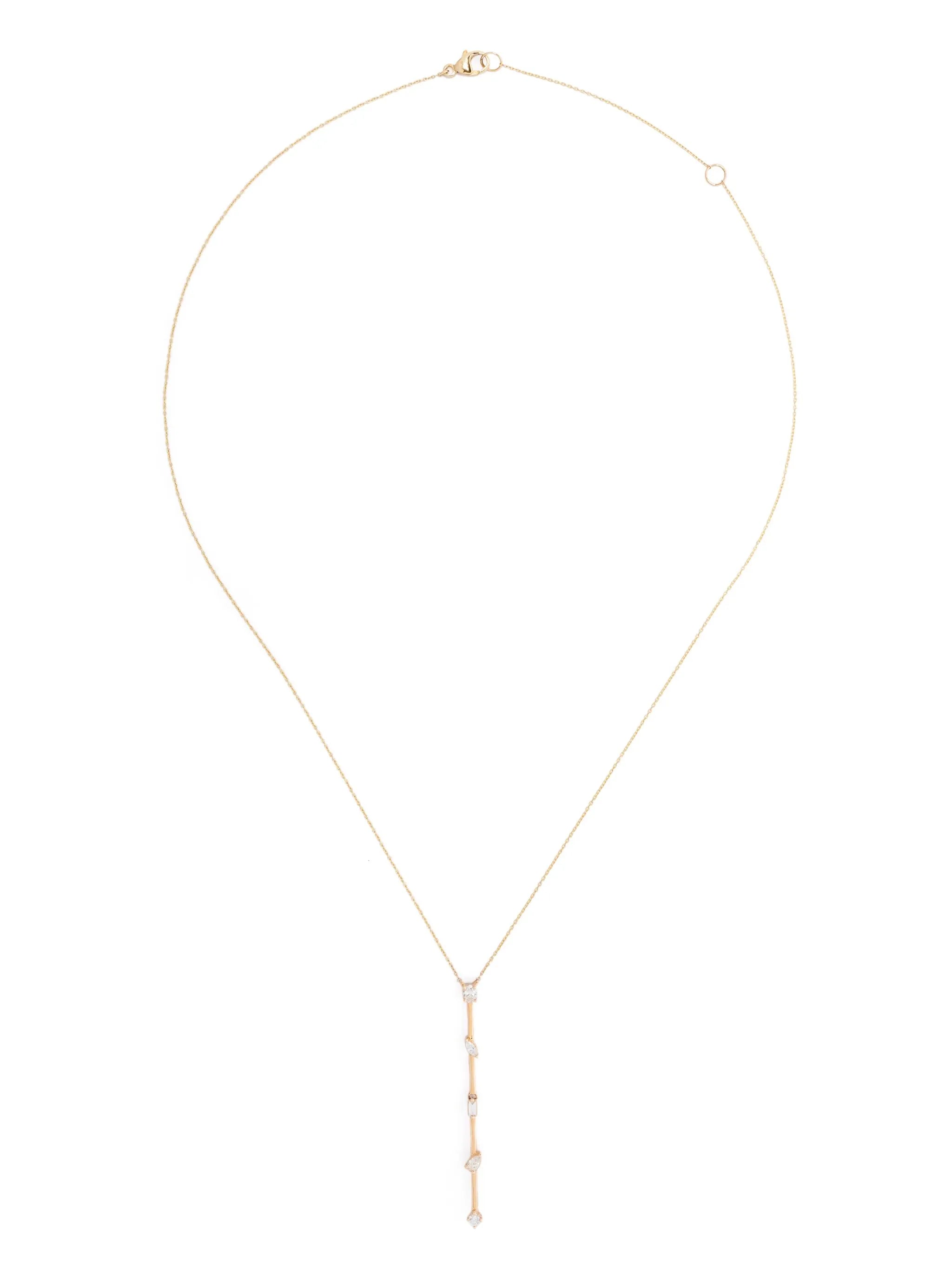 14K yellow gold Alexa Jordyn diamond pendant necklace