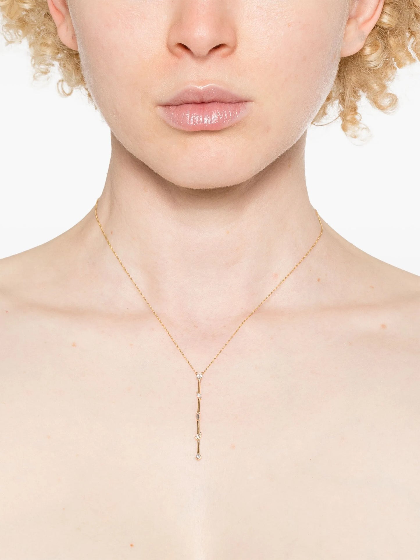 14K yellow gold Alexa Jordyn diamond pendant necklace