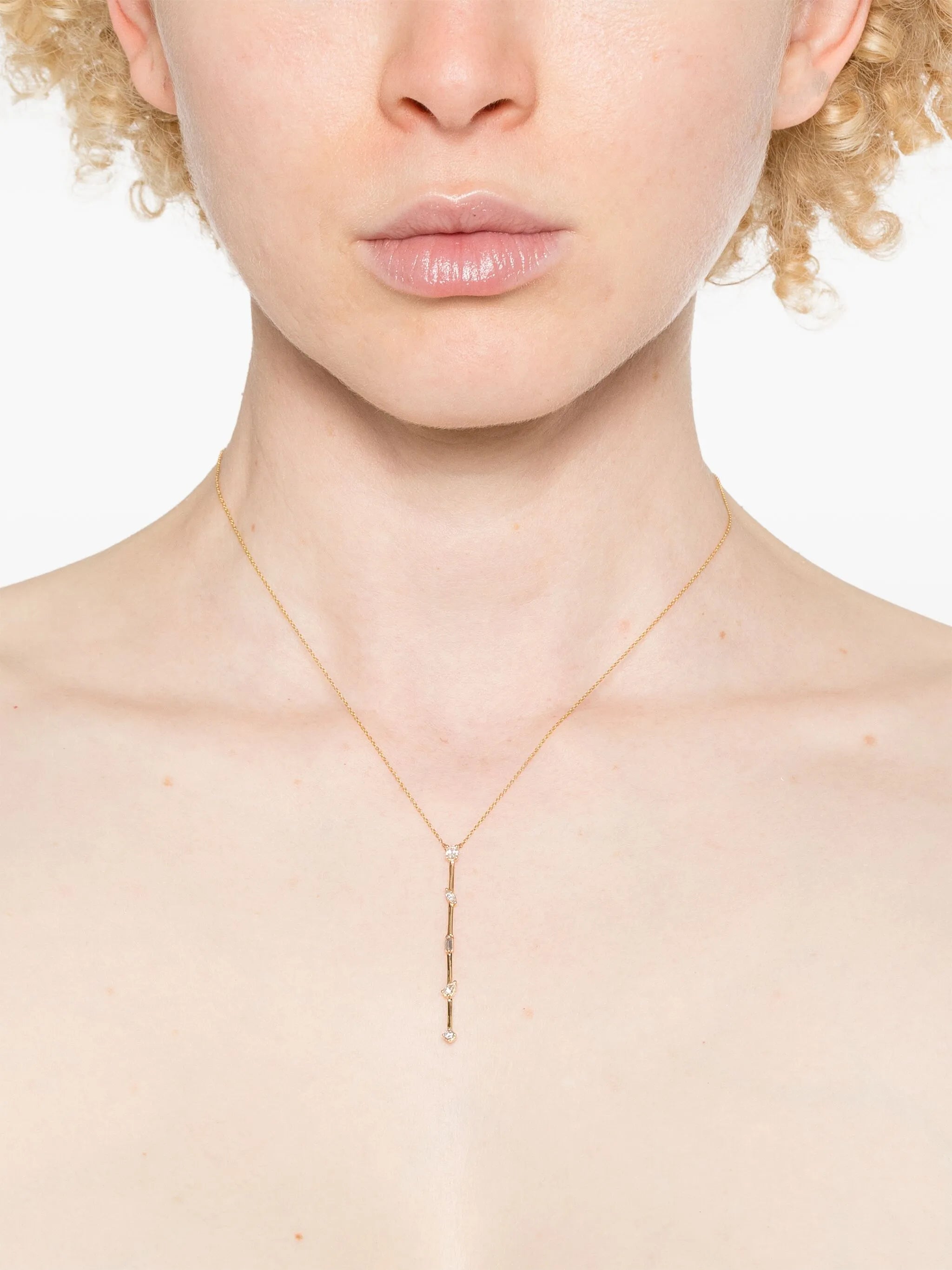 14K yellow gold Alexa Jordyn diamond pendant necklace