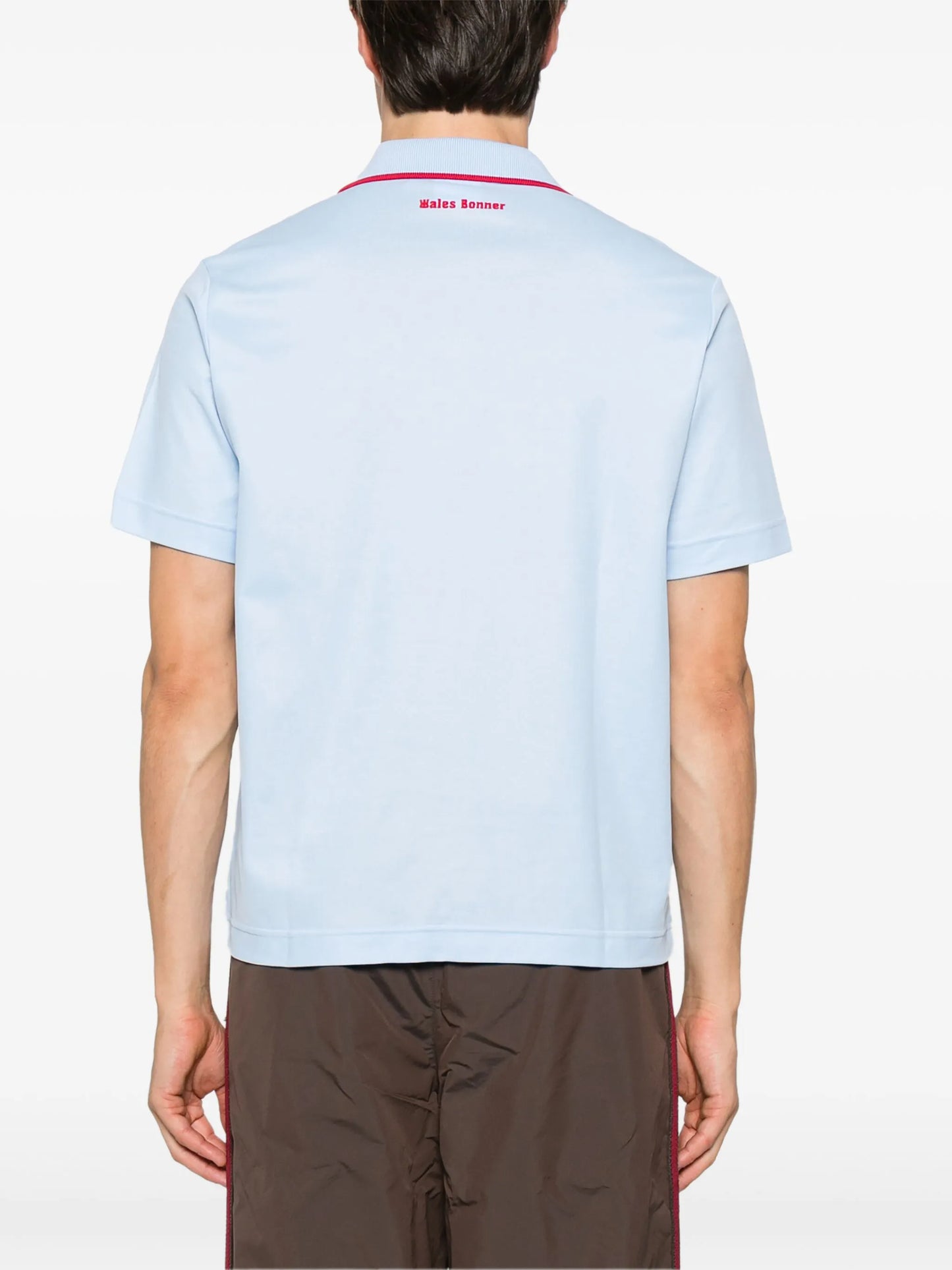 x Wales Bonner logo-flocked polo shirt